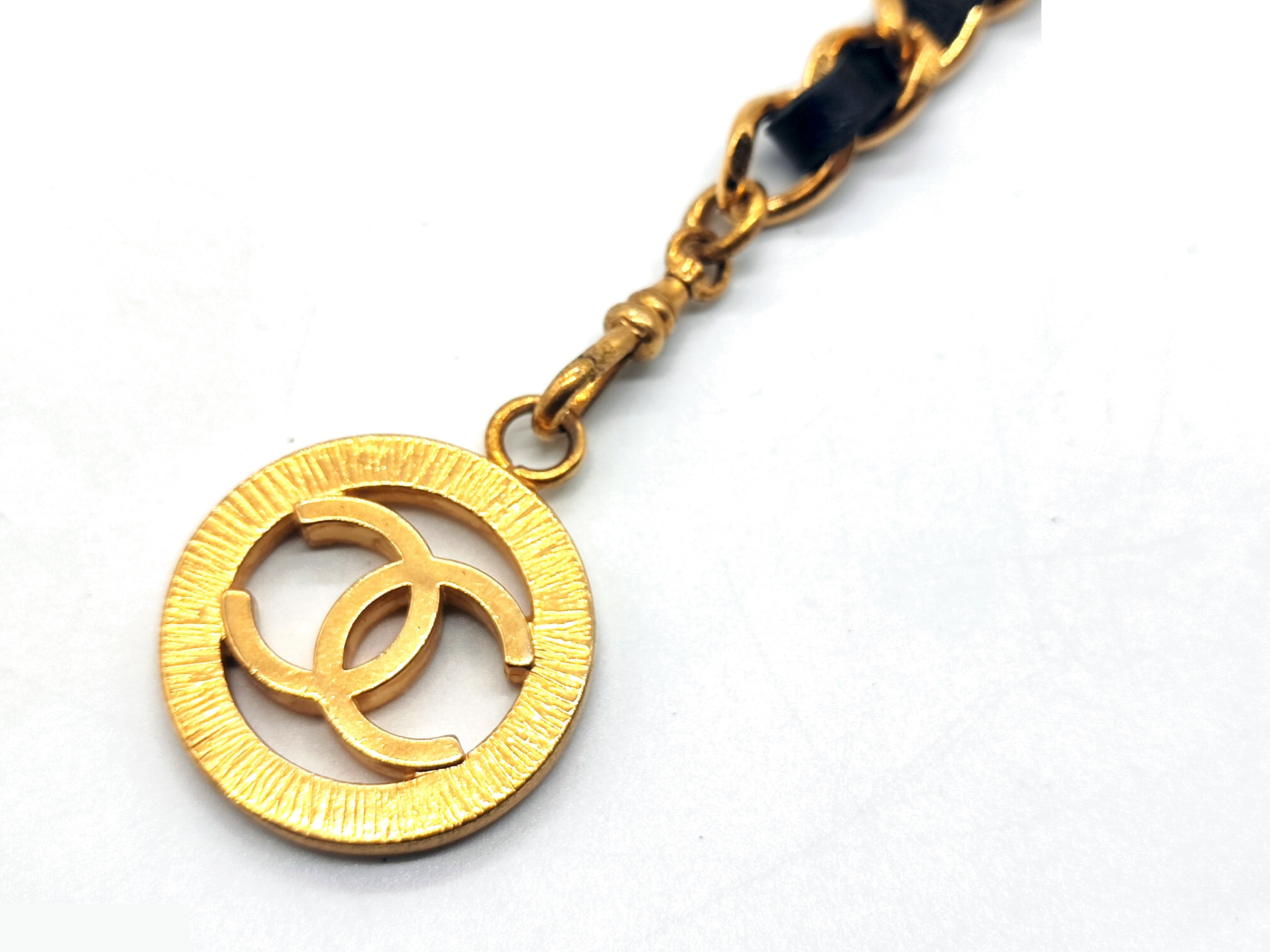 Coco Mark Triple Leather Chain Belt (Chain approx. 80cm) — view 3