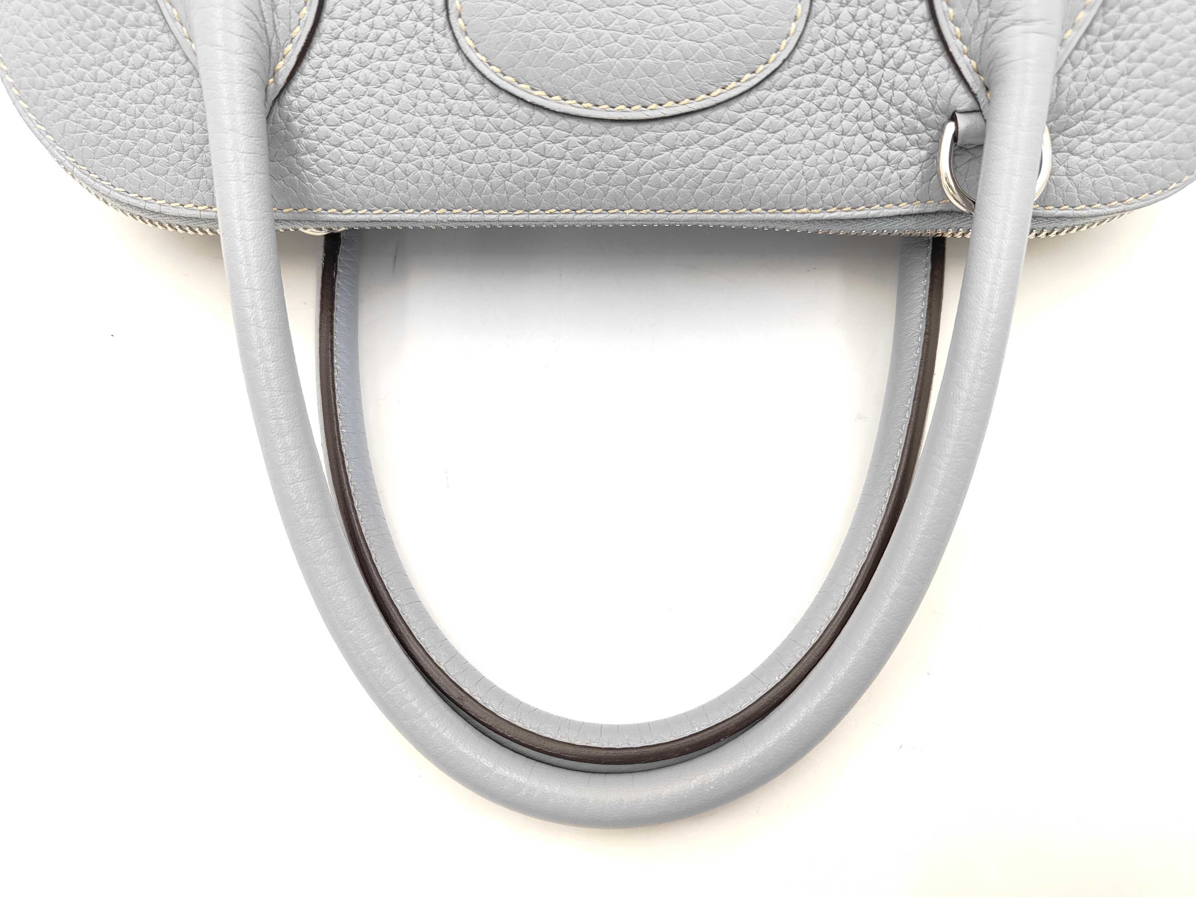 Bolide 31 Taurillon Blue Lin Q Stamp Handbag — view 3
