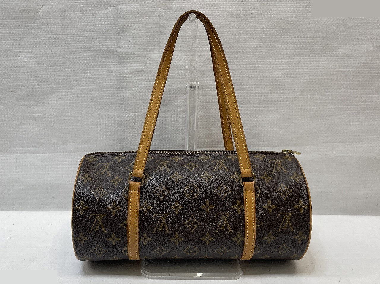 Monogram Papillon 30 handbag, brown, with pouch. — view 2