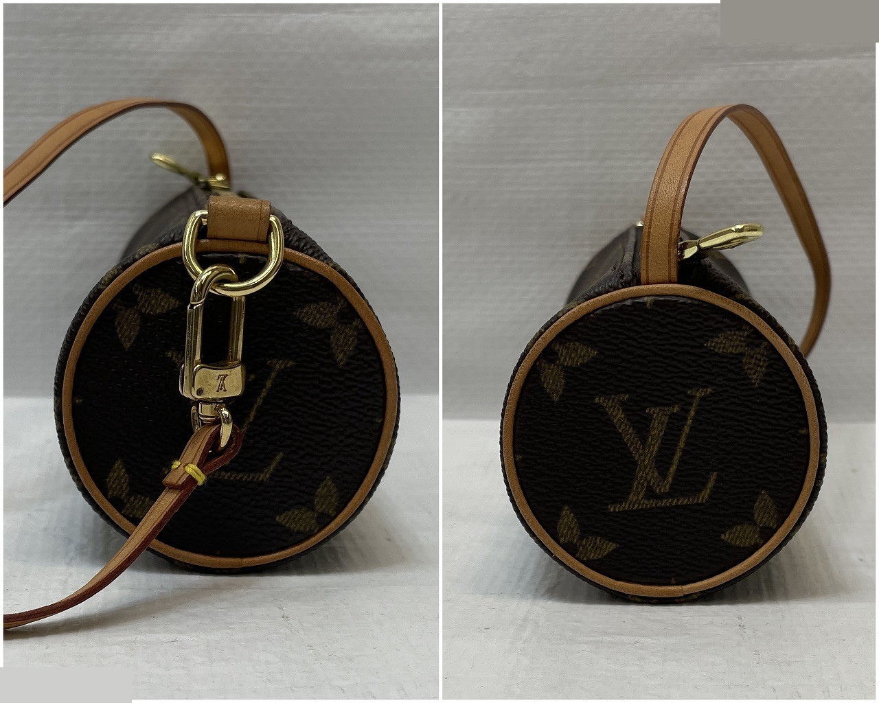 Monogram Papillon 30 handbag, brown, with pouch. — view 11
