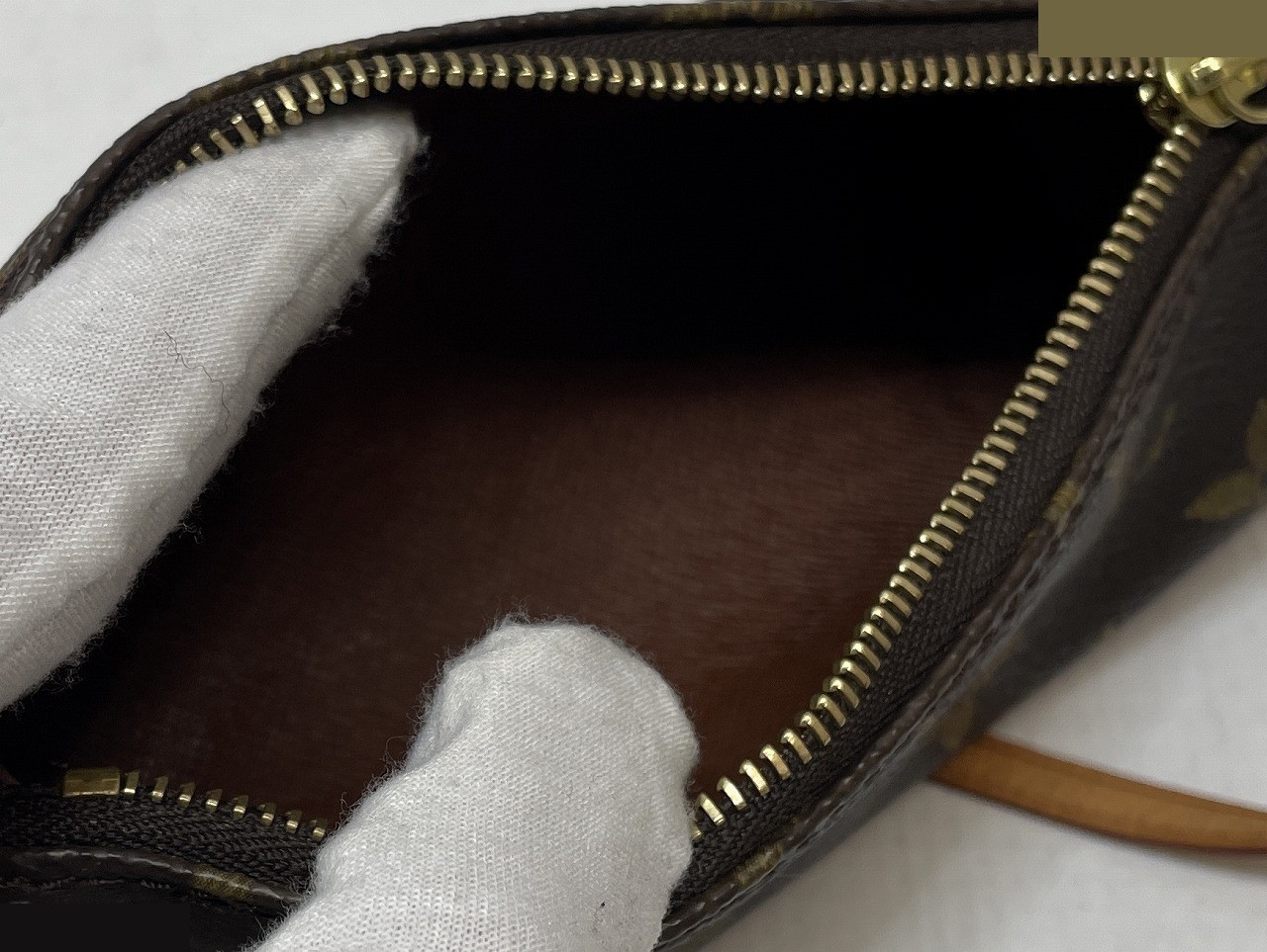 Monogram Papillon 30 handbag, brown, with pouch. — view 12