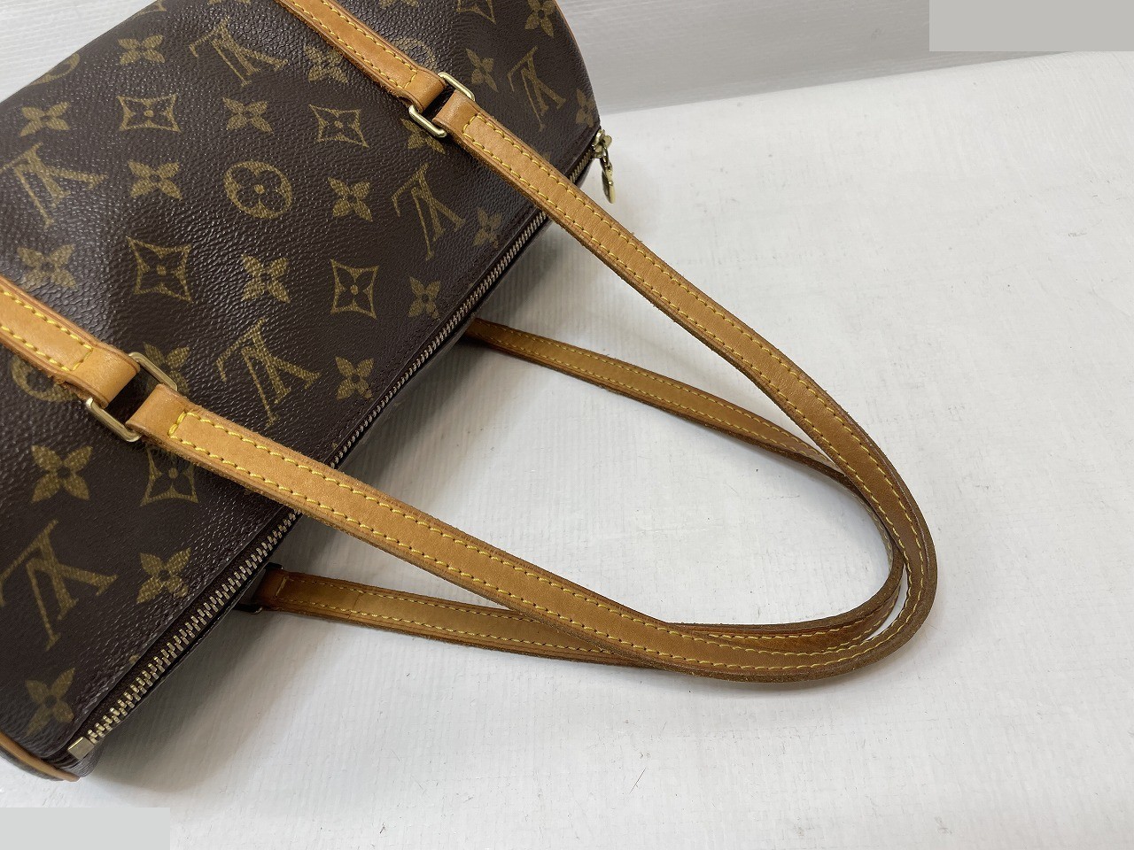 Monogram Papillon 30 handbag, brown, with pouch. — view 7