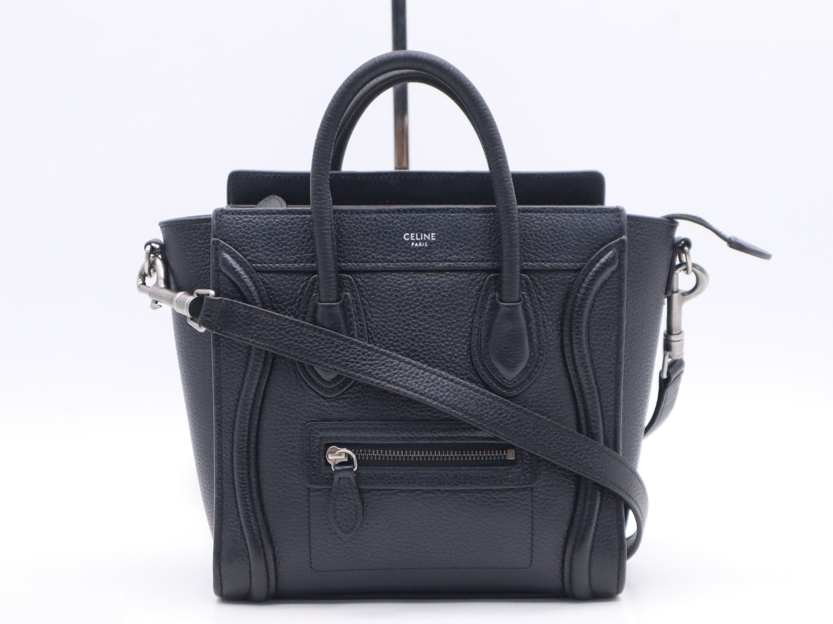 Calfsack Nano Shopper 2-Way Handbag, Black