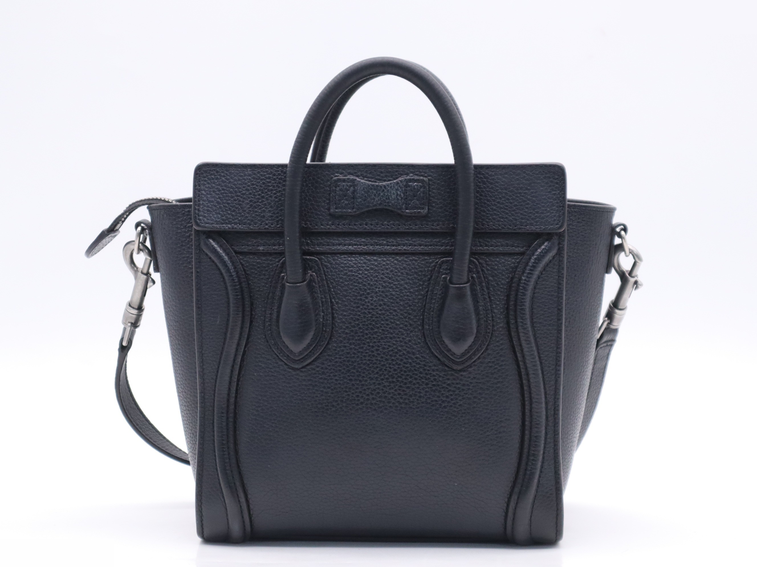 Calfsack Nano Shopper 2-Way Handbag, Black — view 2