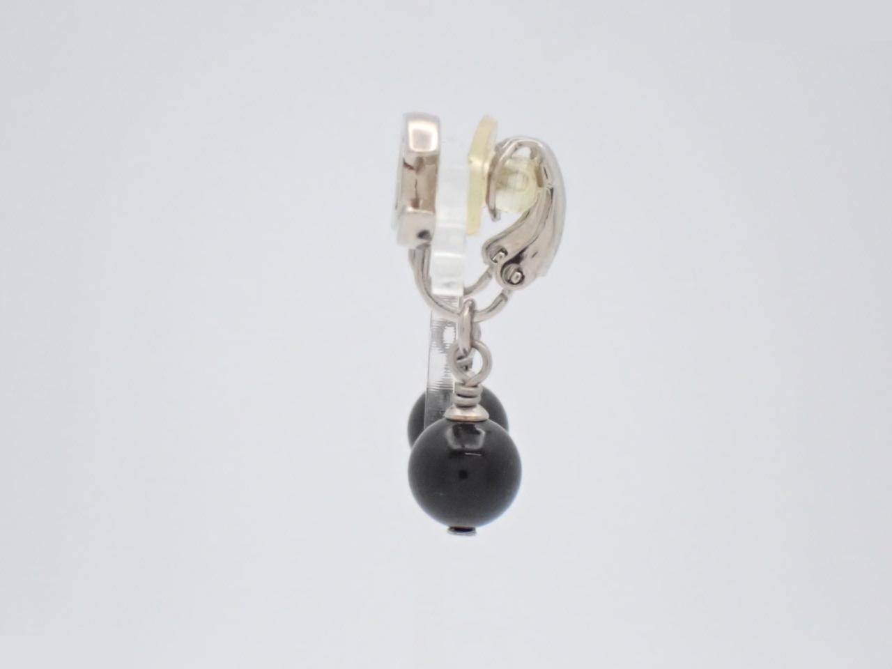 Earrings with Coco Mark design, silver. — view 3