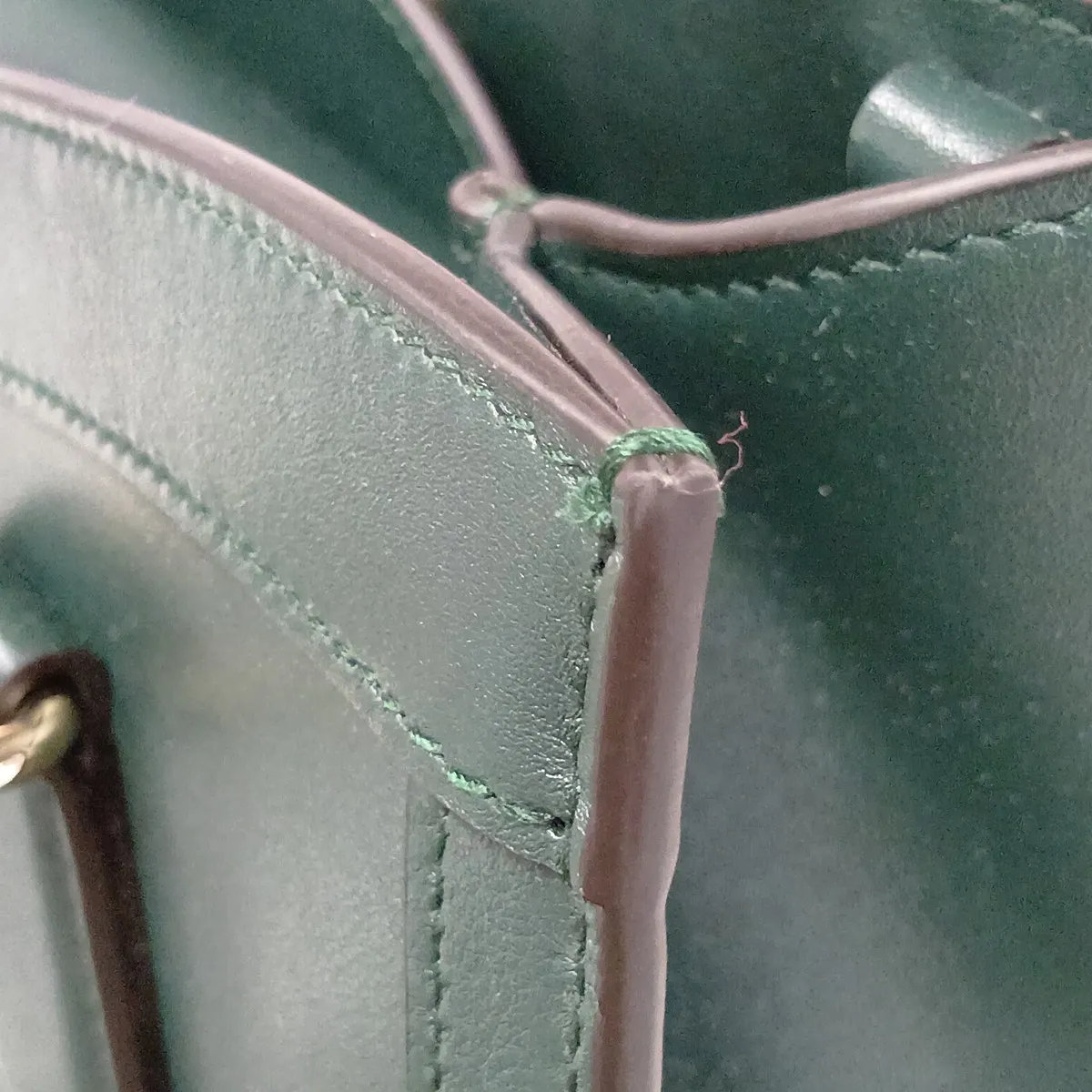 Bamboo Diana Leather 2-Way Handbag, Green, 853226 — view 12