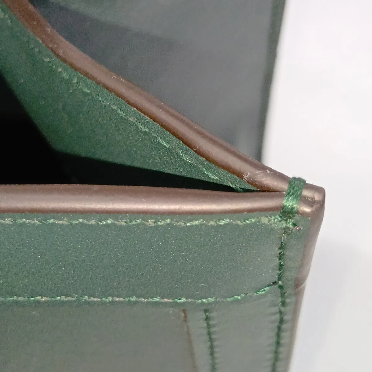Bamboo Diana Leather 2-Way Handbag, Green, 853226 — view 15