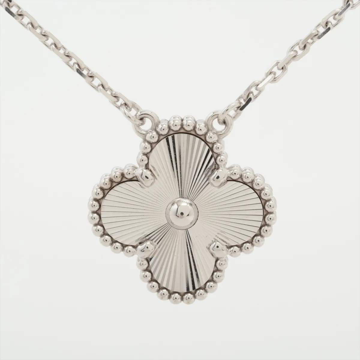 Vintage Alhambra Guilloché Necklace 750 (WG) 7.2g JF743263