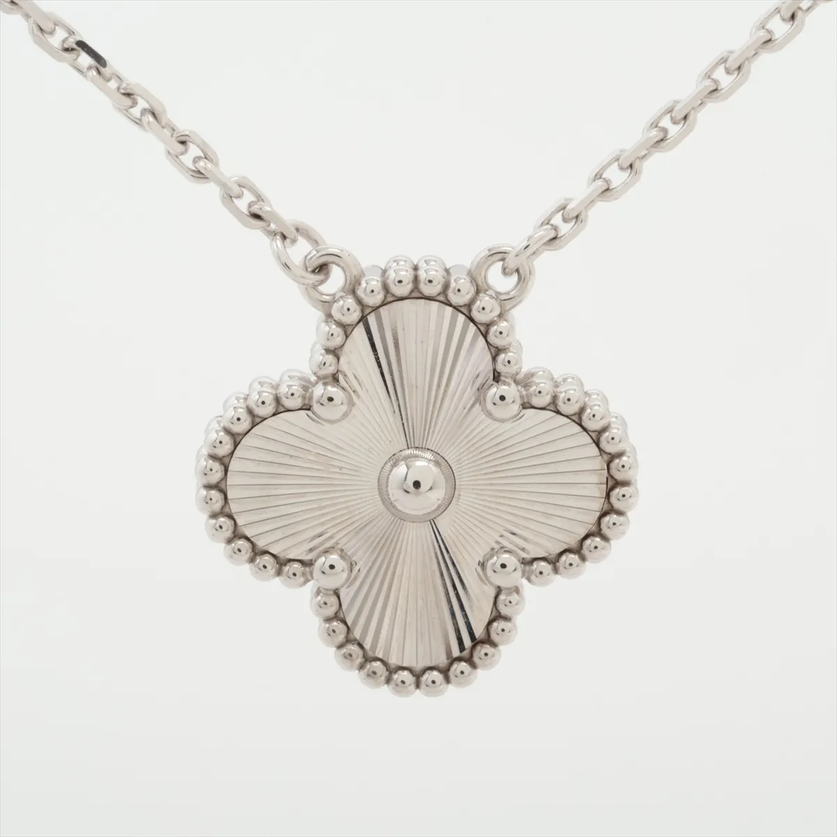 Vintage Alhambra Guilloché Necklace 750 (WG) 7.2g JF743263 — view 2