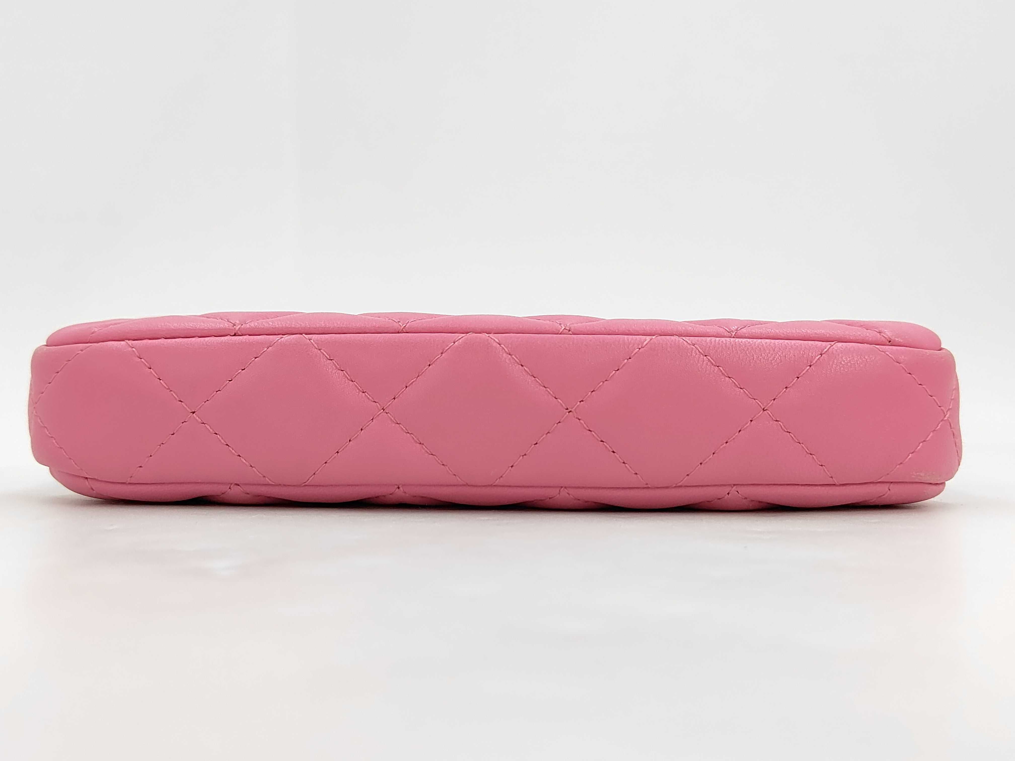 Cosmetic Case, Neon Pink Shoulder Bag — view 3