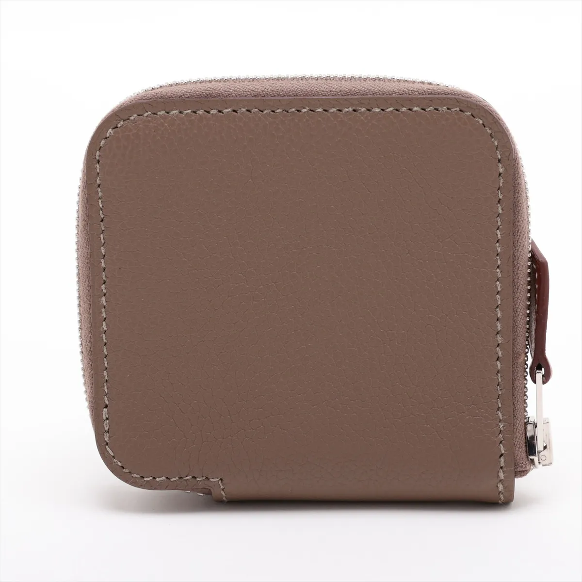 Azap Compact Silk In Veau Epsom Coin Case Etoupe Silver Hardware K: 2025 — view 2