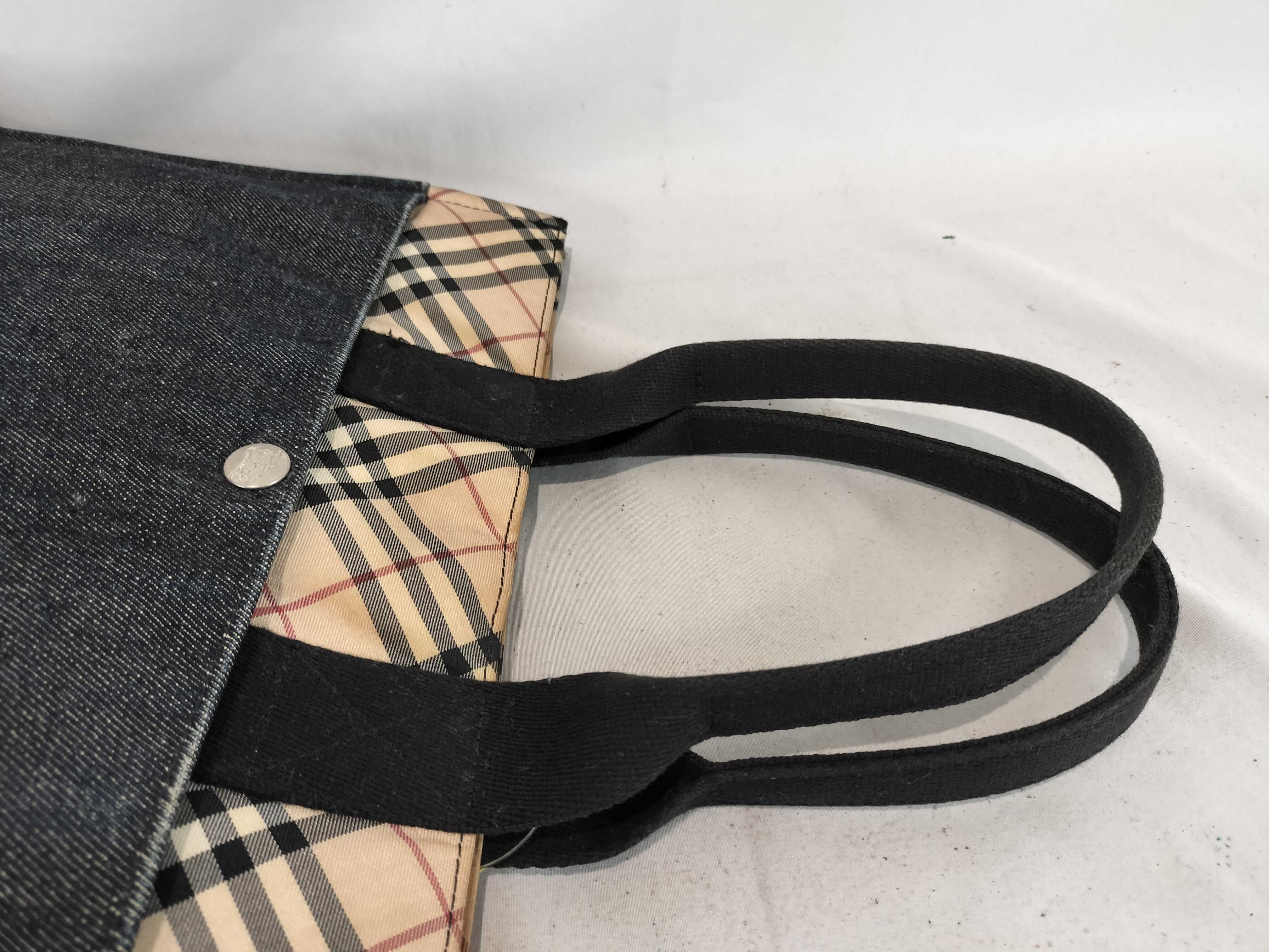 Nova Check Denim Two-Tone Design Handbag — view 3
