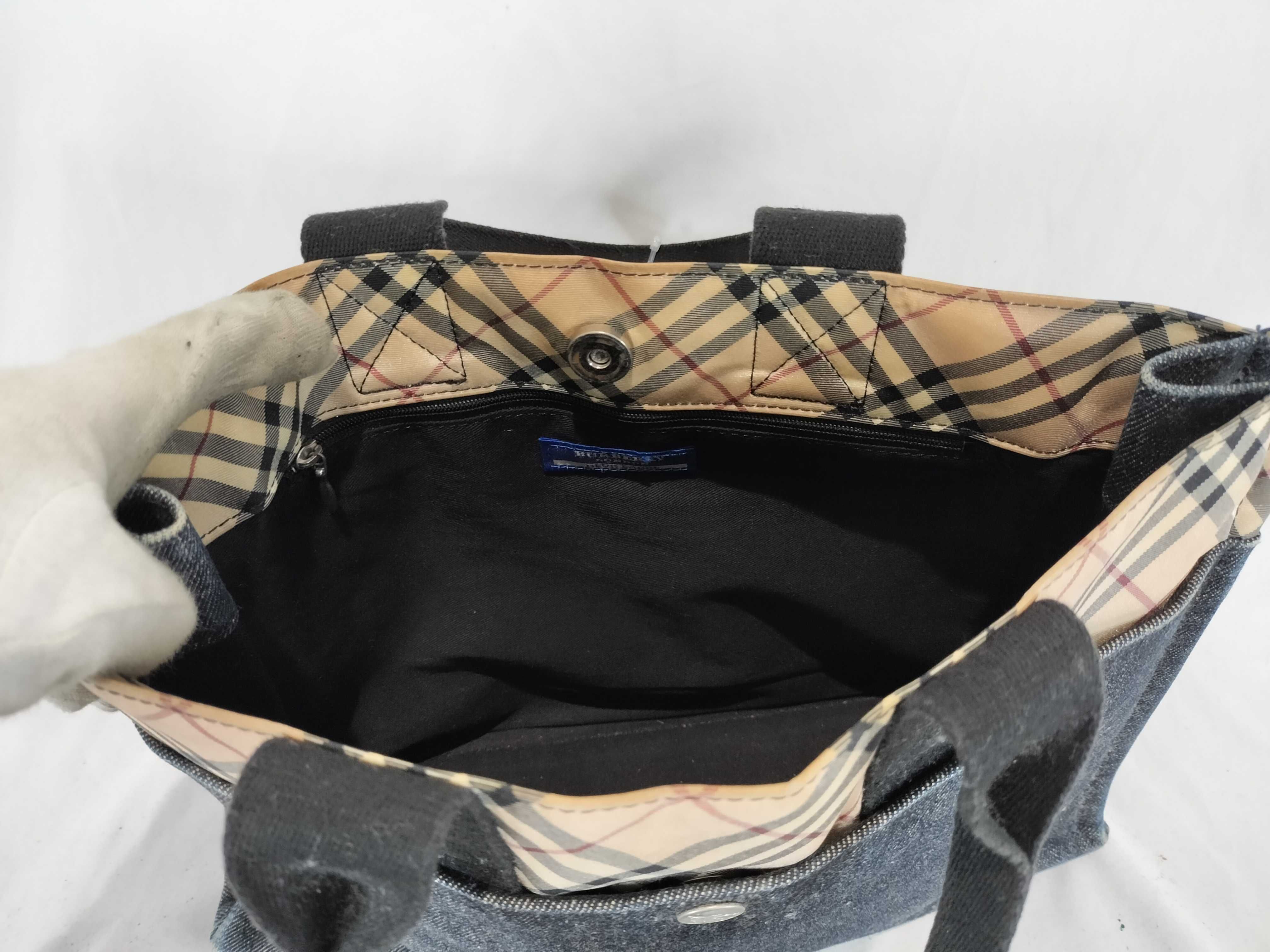 Nova Check Denim Two-Tone Design Handbag — view 8