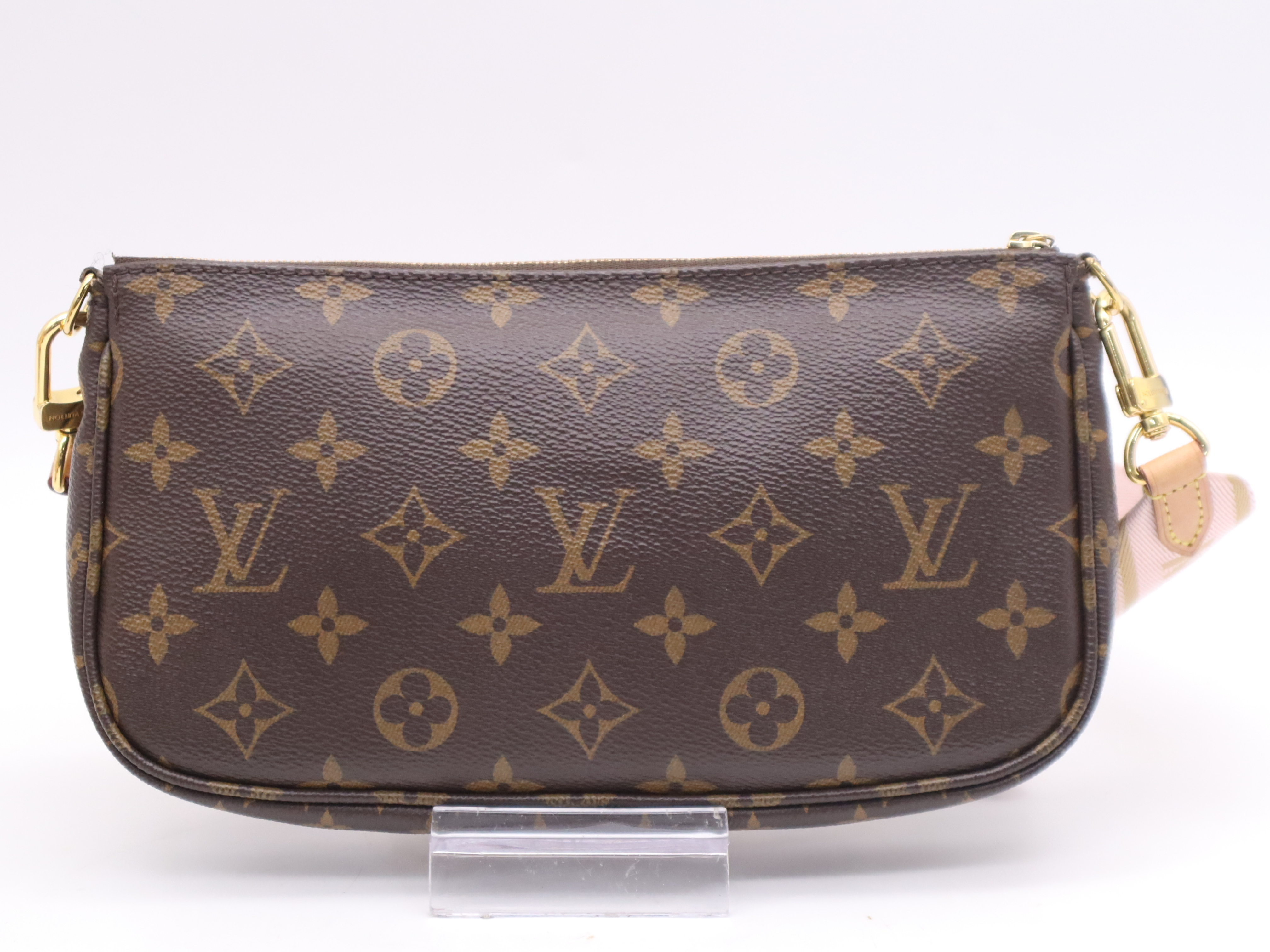 M44840 Monogram Multi Pochette Accessoires Rose Clair Shoulder Bag with Shoulder Strap, Pouch, Dust Bag, and Box — view 2