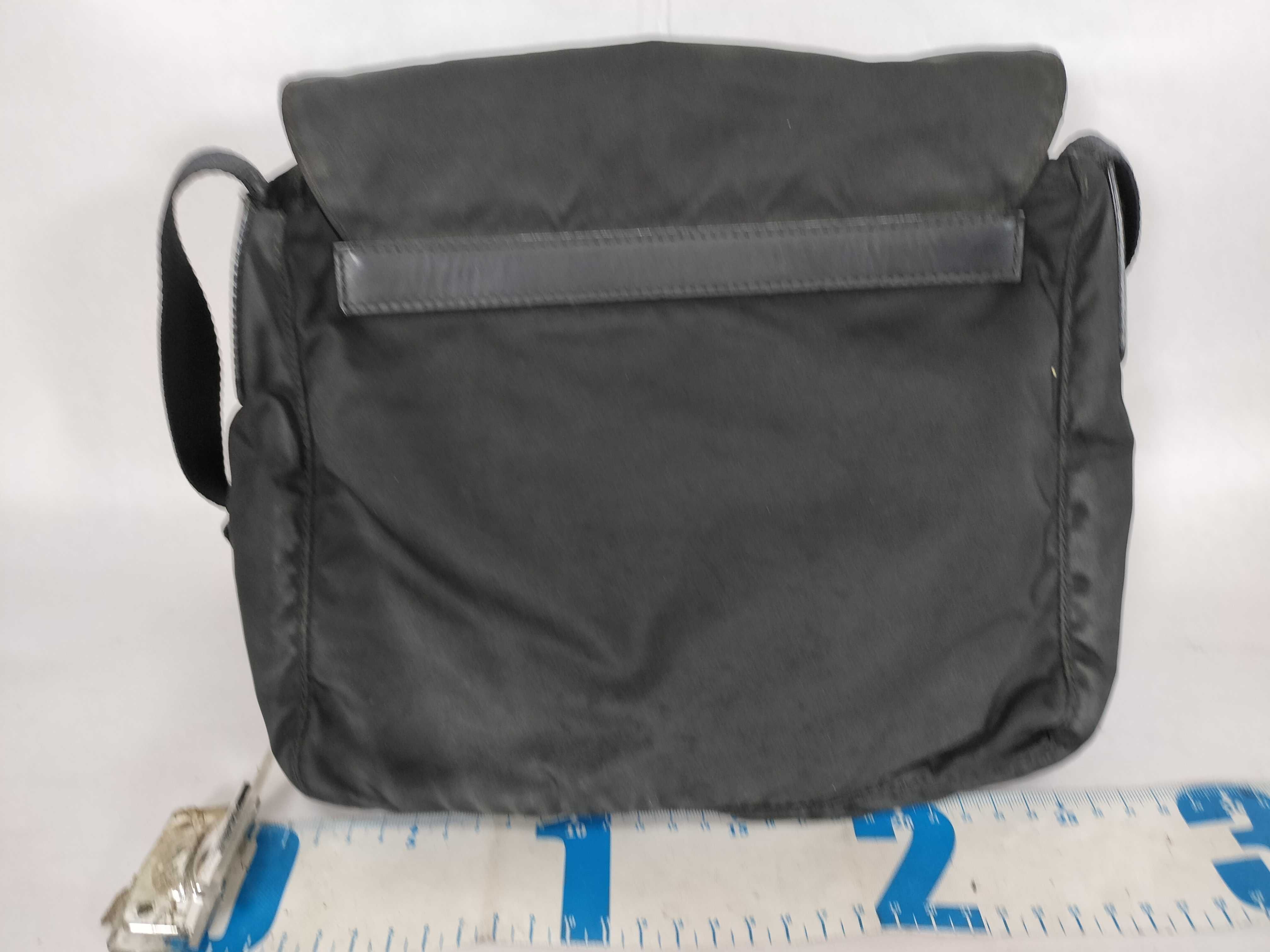 Nylon Flap Shoulder Bag, Black — view 2