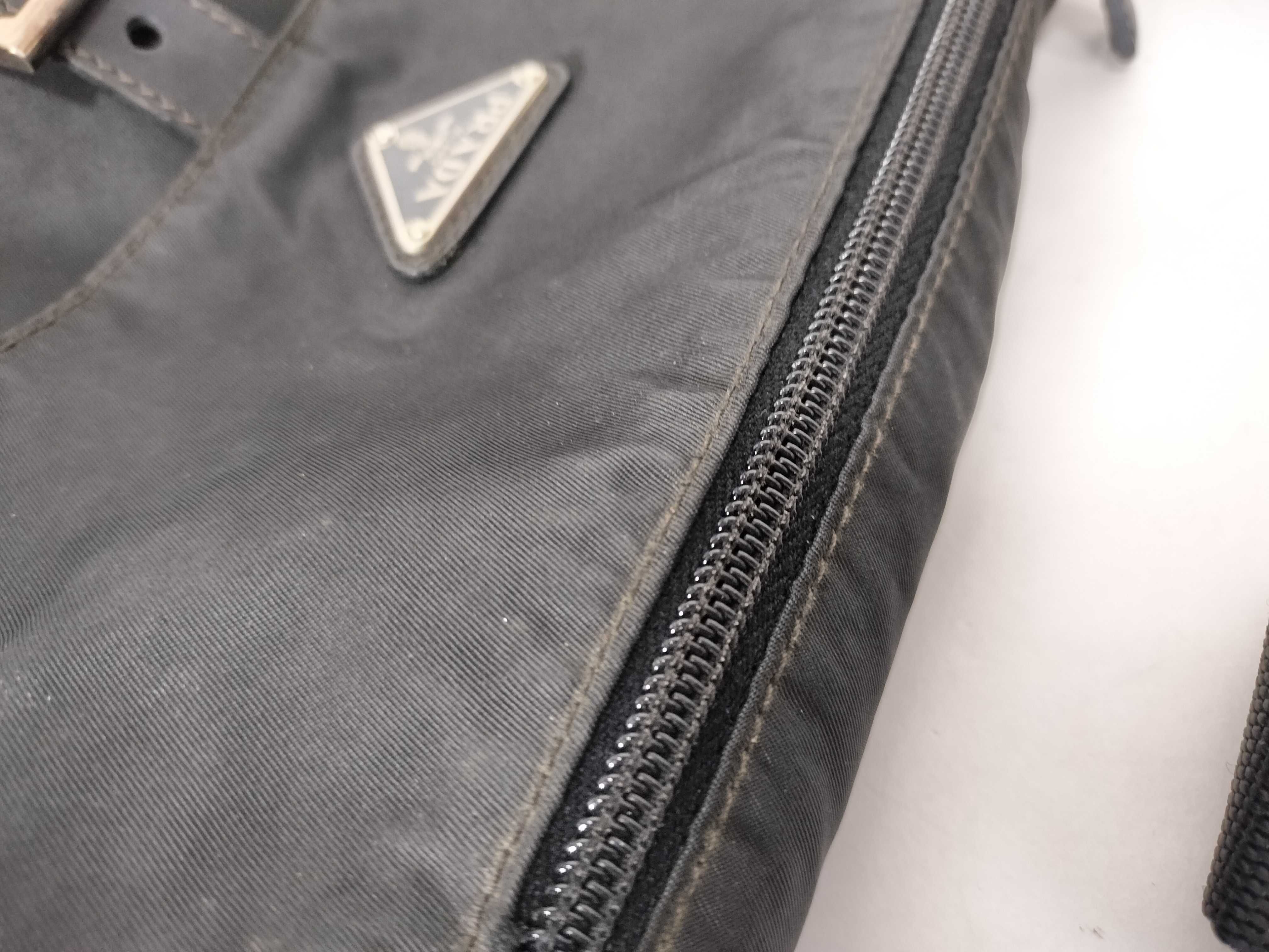 Nylon Flap Shoulder Bag, Black — view 8