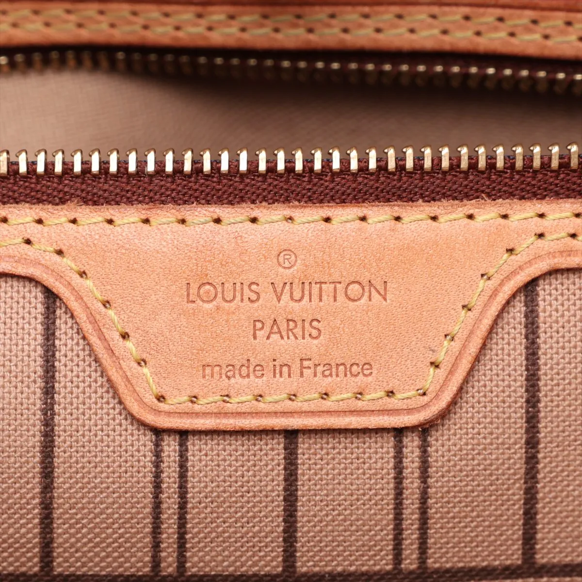 Monogram Neverfull GM M40990 Brown with initials, RFID responsive. — view 11