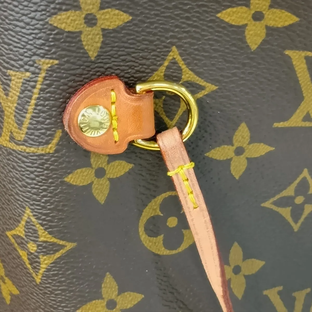 Monogram Neverfull GM M40990 Brown with initials, RFID responsive. — view 13