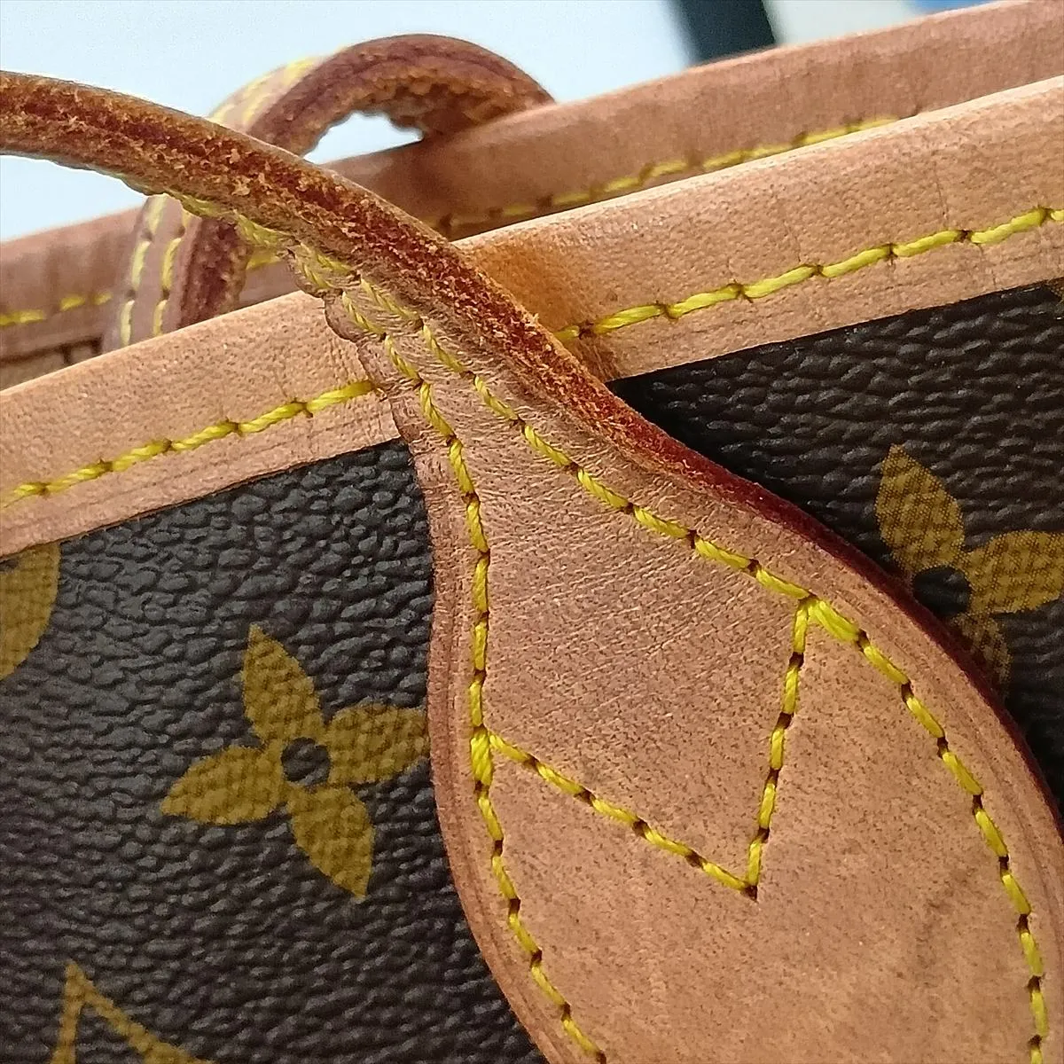 Monogram Neverfull GM M40990 Brown with initials, RFID responsive. — view 14
