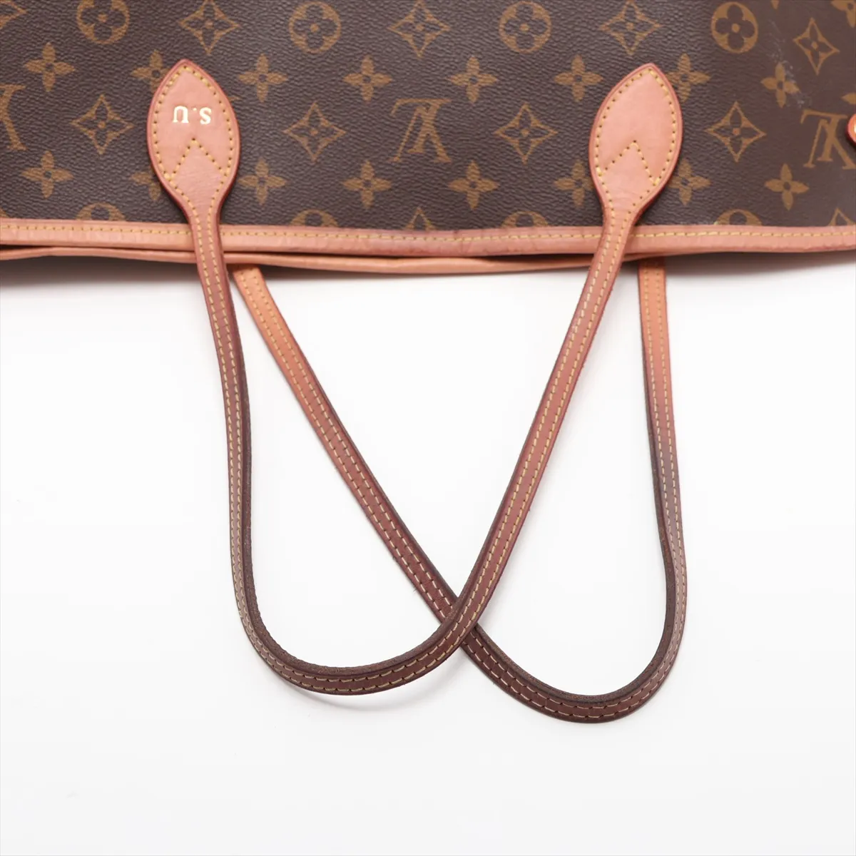 Monogram Neverfull GM M40990 Brown with initials, RFID responsive. — view 5
