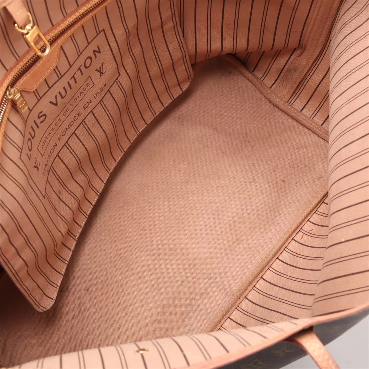 Monogram Neverfull GM M40990 Brown with initials, RFID responsive. — view 7