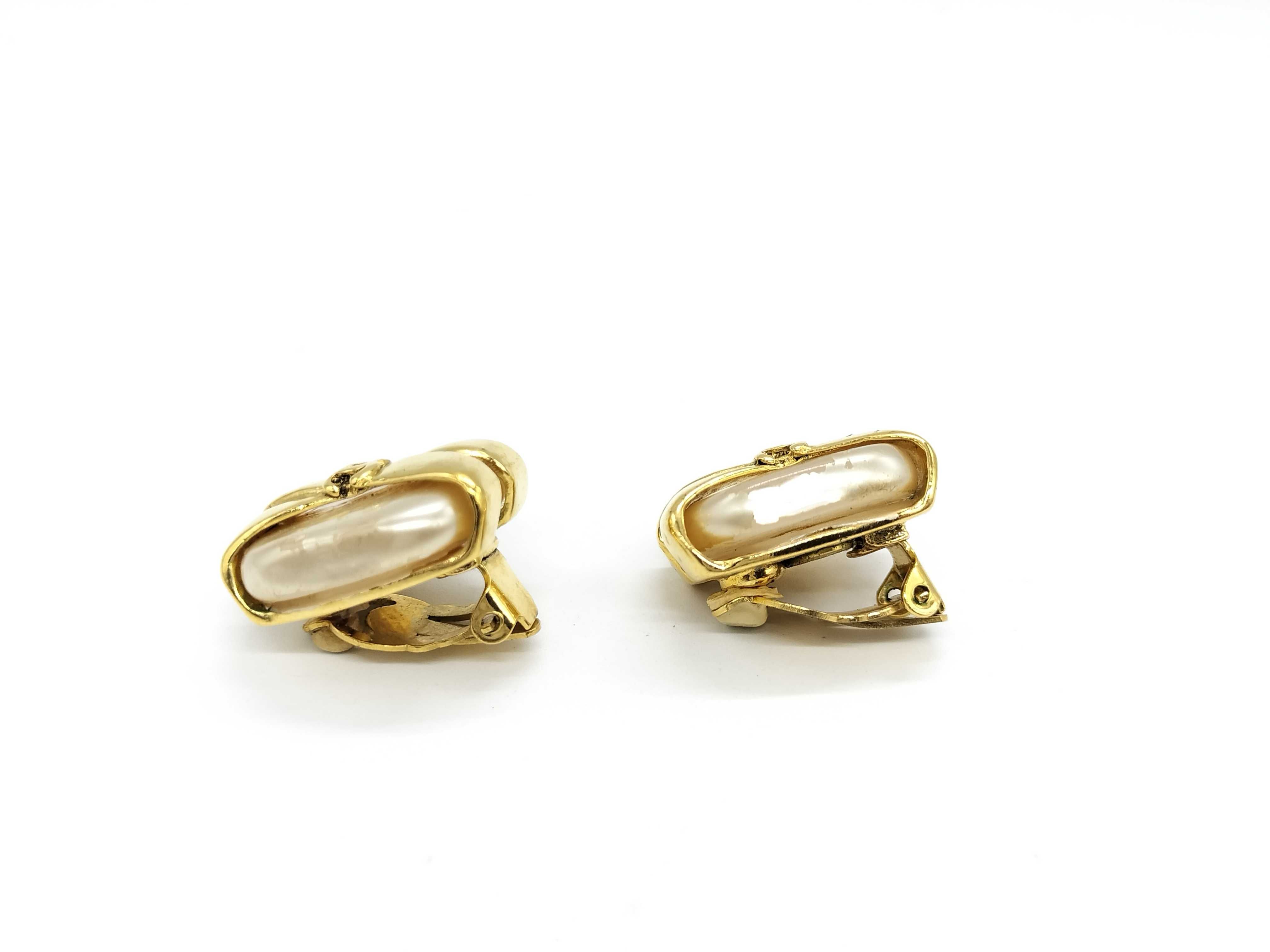 Gripoix Earrings 94P Faux Pearl Earrings — view 2