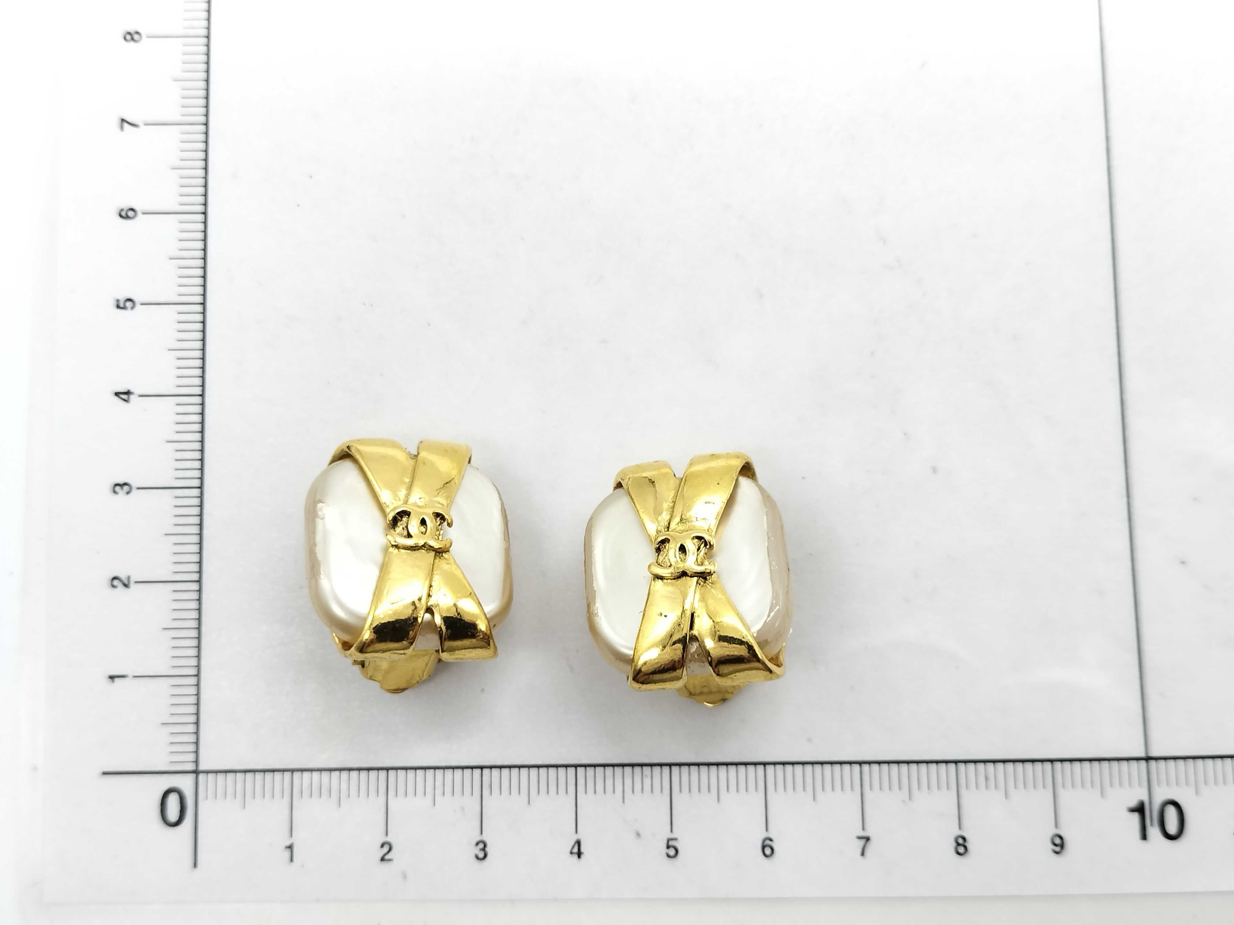 Gripoix Earrings 94P Faux Pearl Earrings — view 6