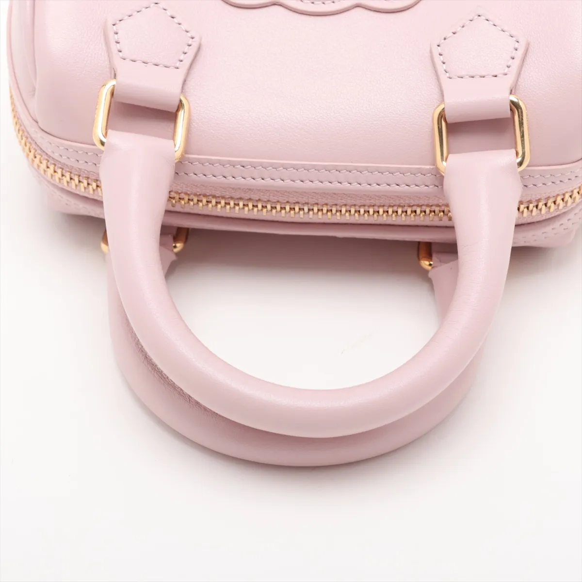 Cuir Triomphe Leather 2-Way Handbag, Pink — view 5