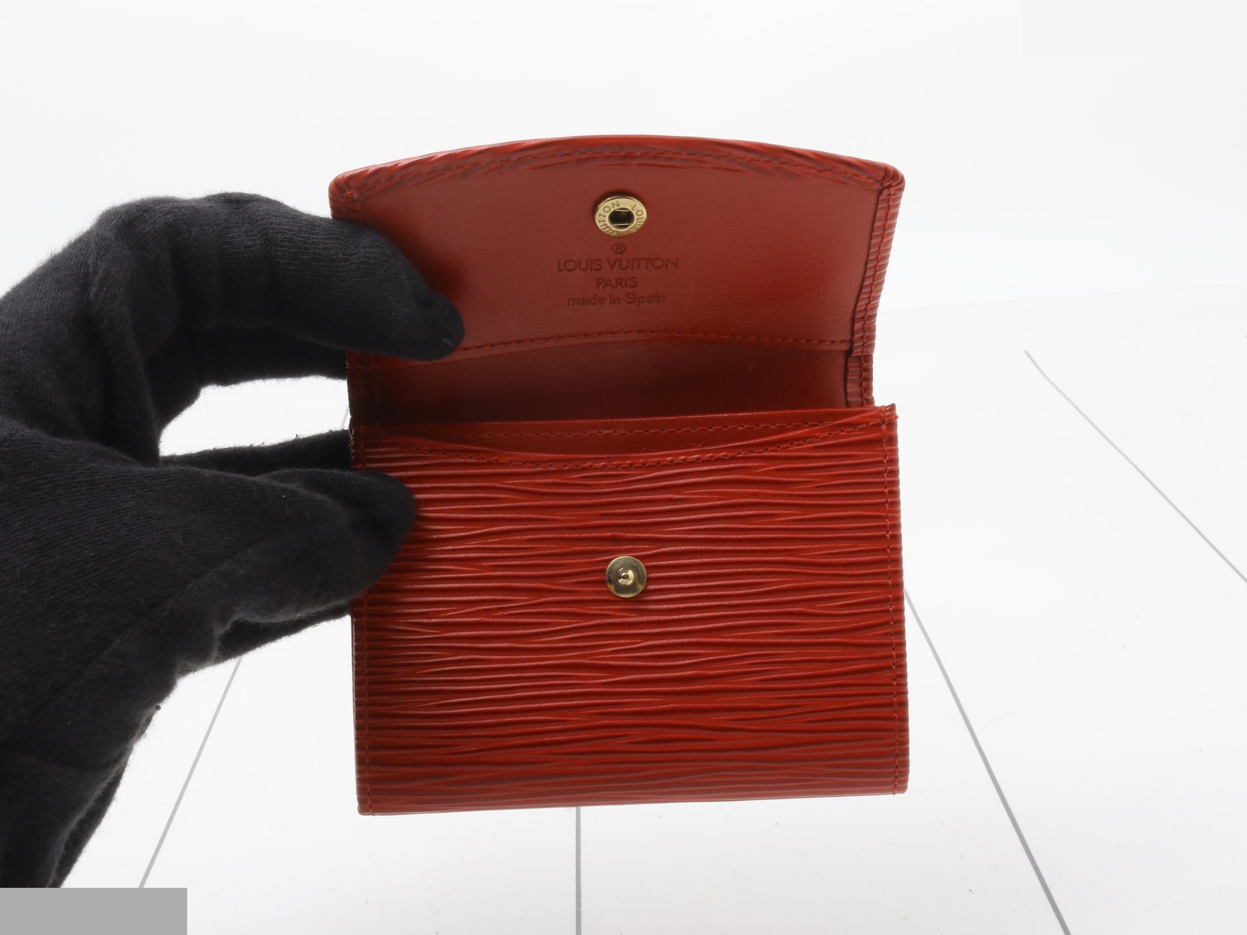 Epi Portemonnaie Simple Rouge Coin Case — view 4