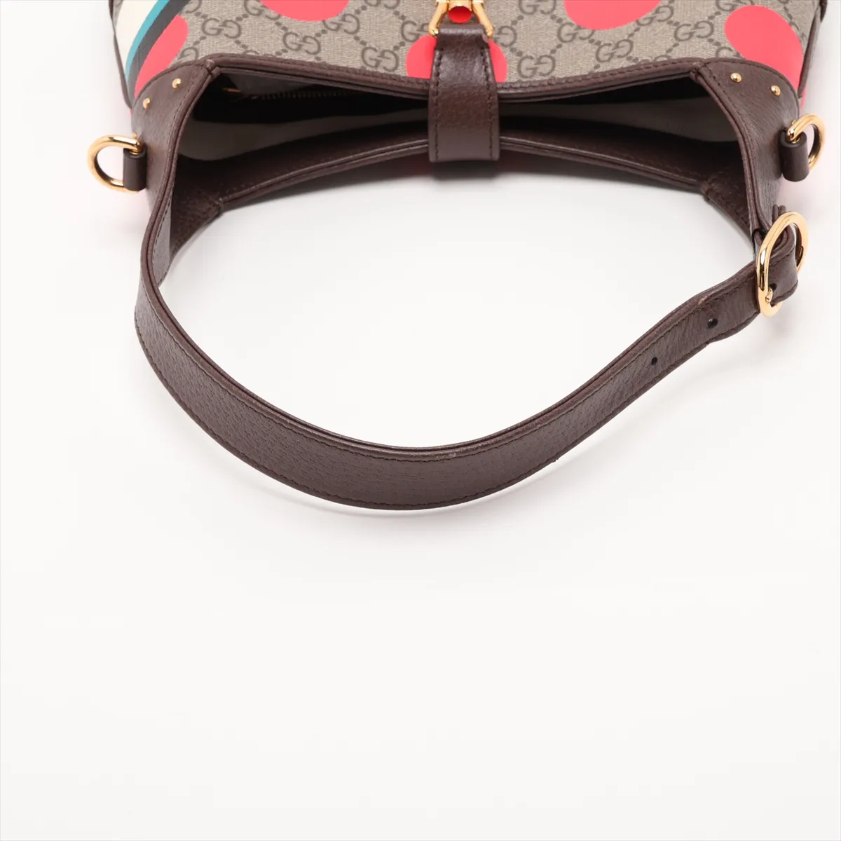 GG Supreme Jackie 1961 PVC x Leather 2-Way Shoulder Bag, Multicolor 678843 — view 5