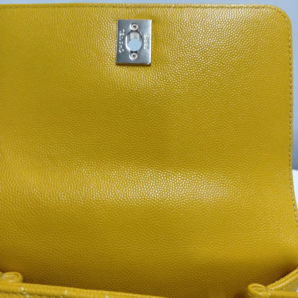 Coco Handle 19 XXS Caviar Skin 2-Way Handbag, Yellow, Gold Hardware, HX0X6UPE, Random Plate, AS2215 — view 13