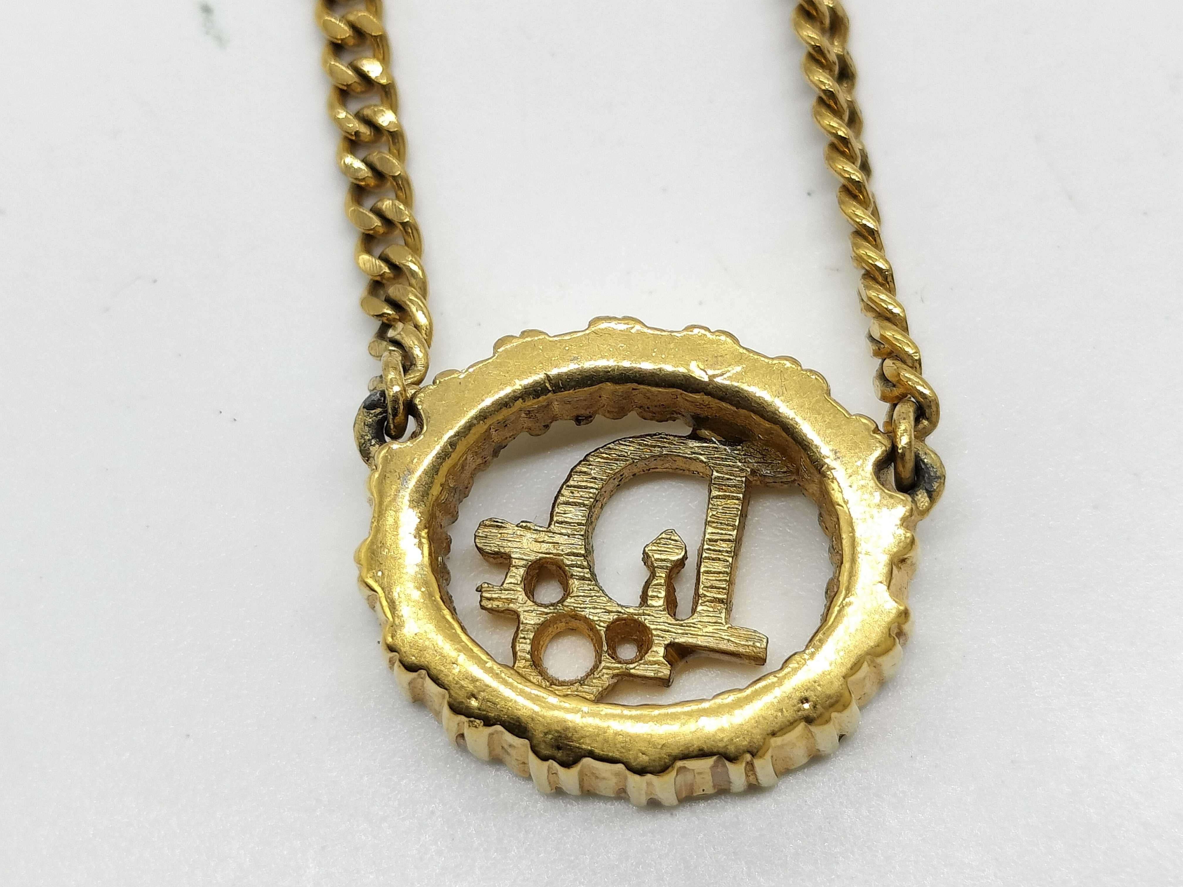 CD Logo Rhinestone Necklace — view 5
