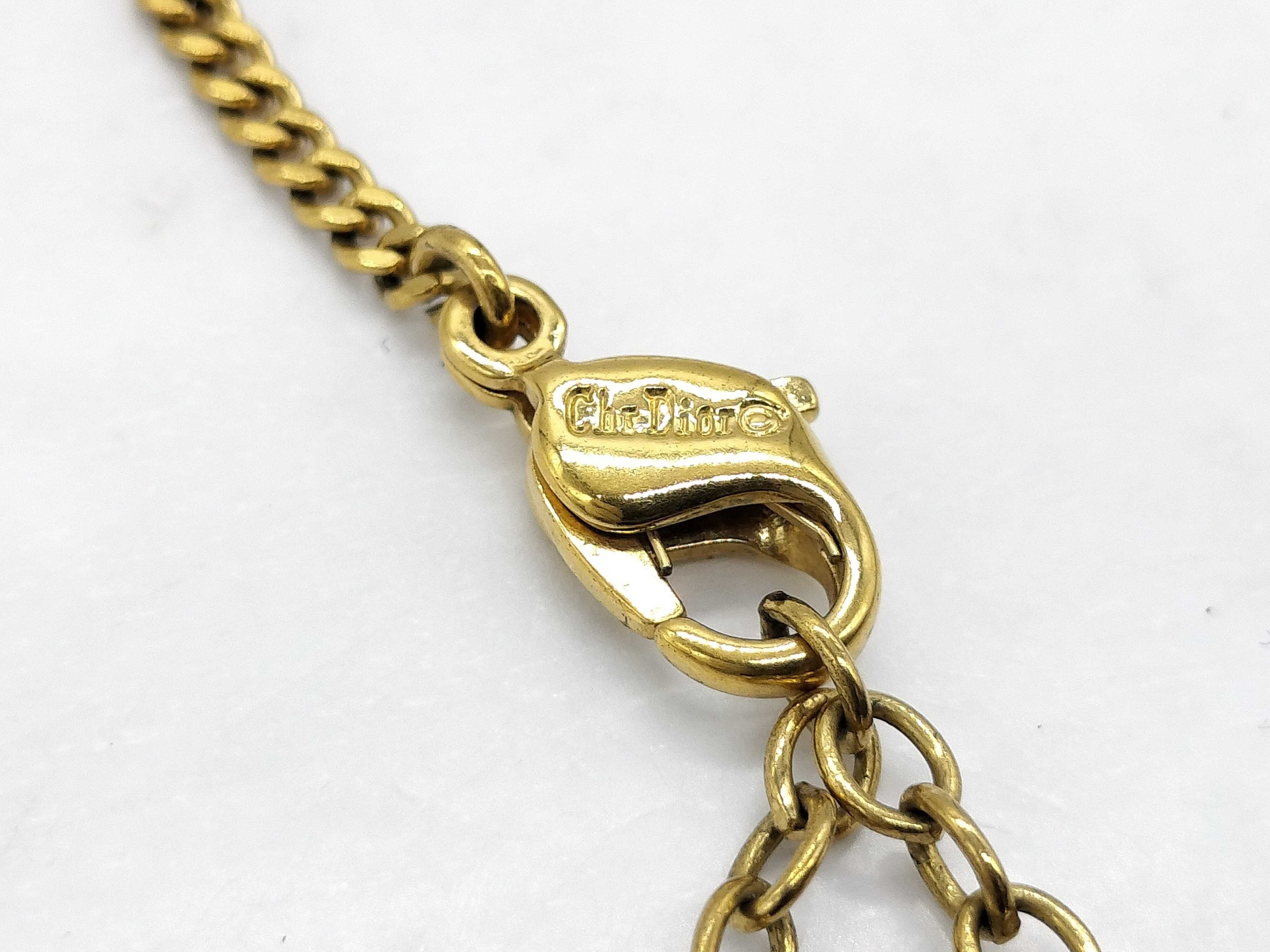 CD Logo Rhinestone Necklace — view 7