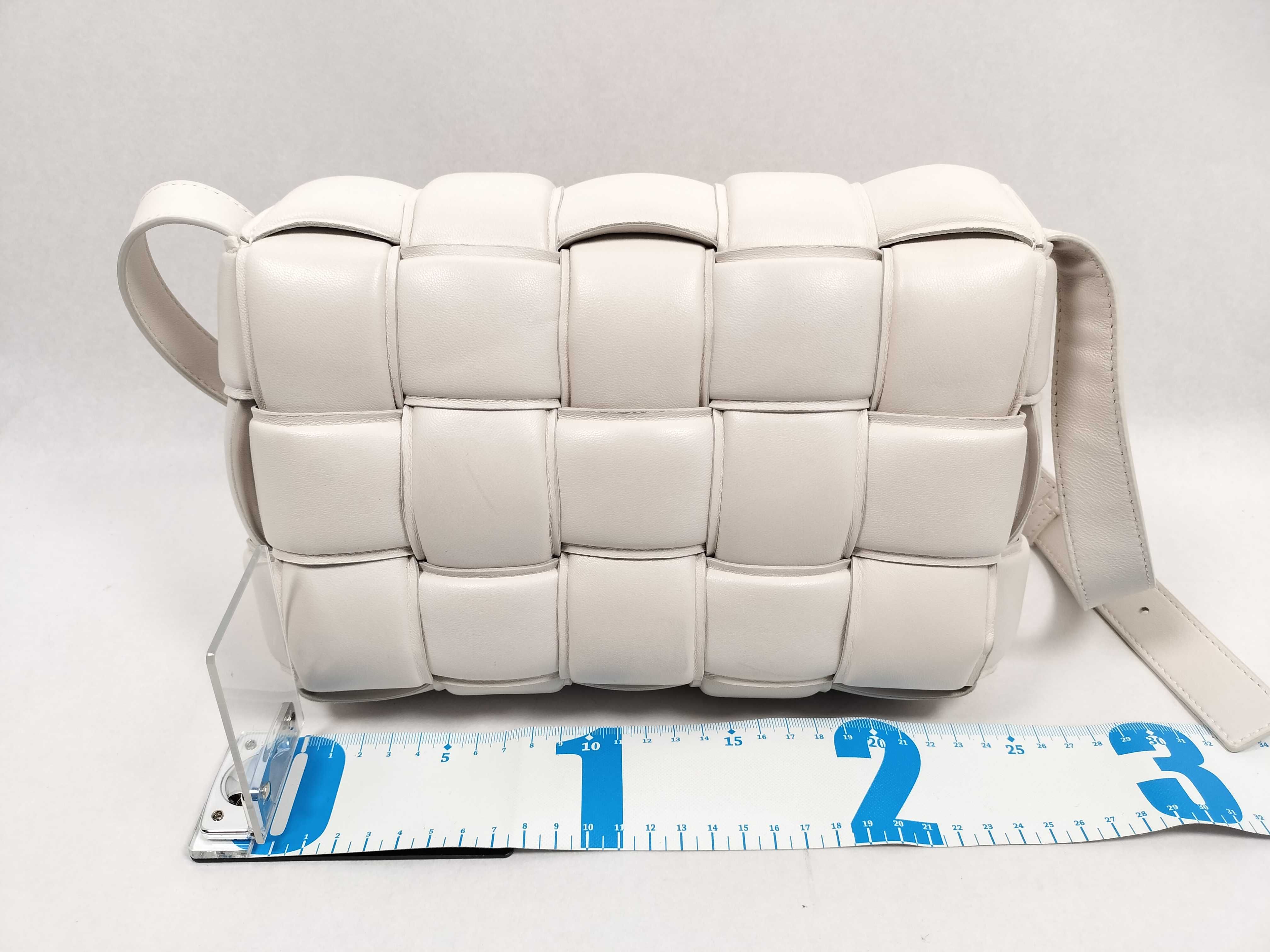 White Lambskin Cassette Shoulder Bag — view 2