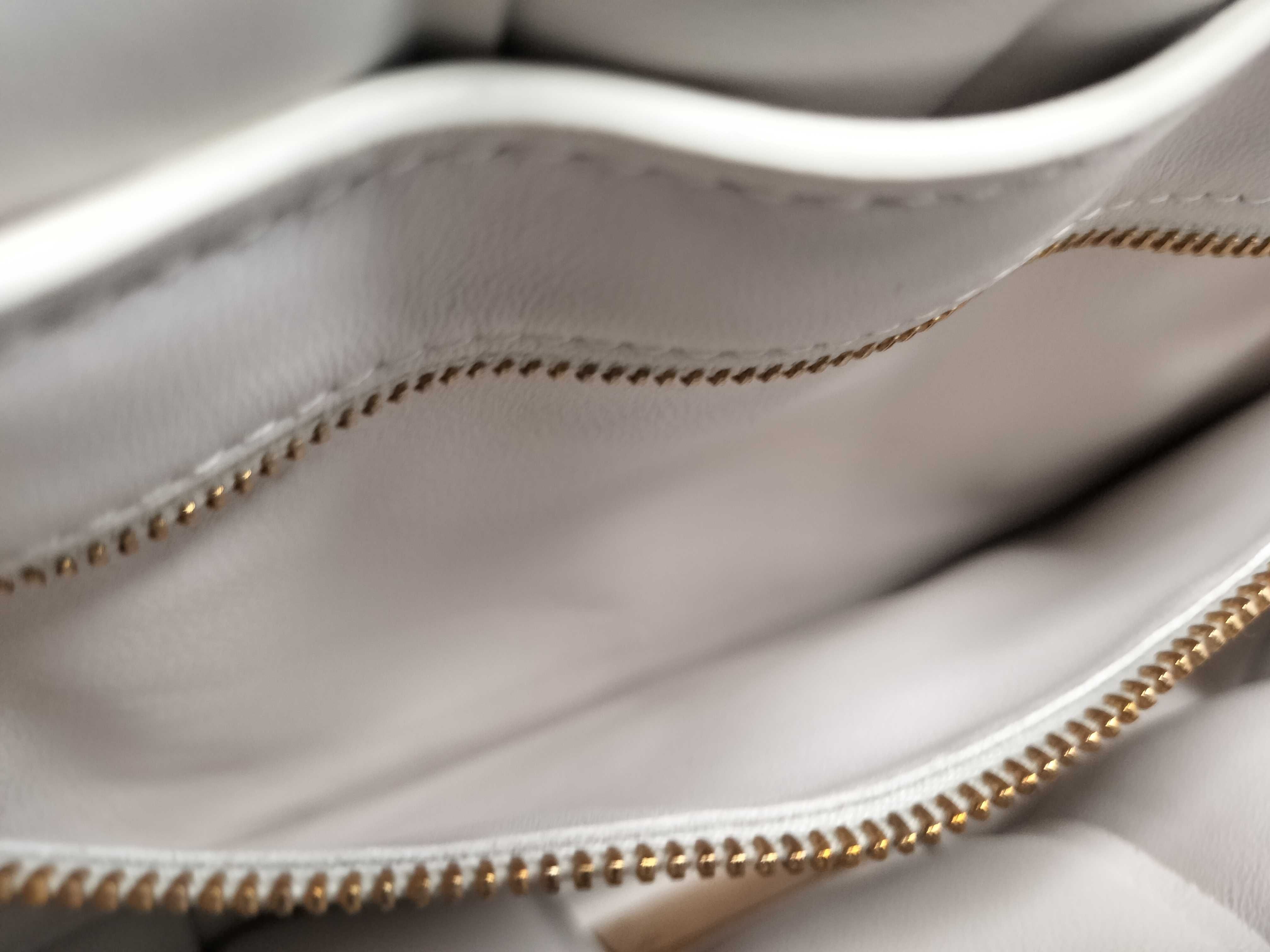 White Lambskin Cassette Shoulder Bag — view 11