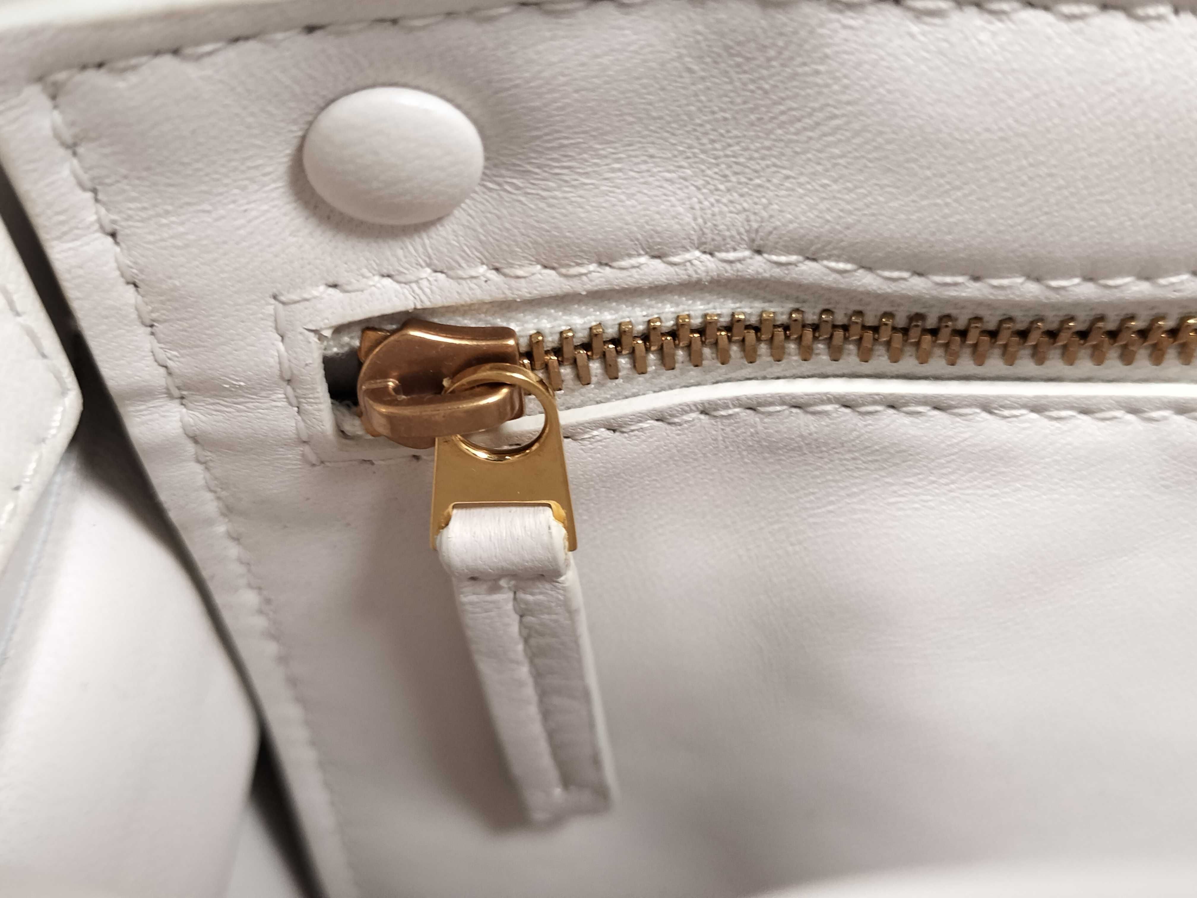 White Lambskin Cassette Shoulder Bag — view 13