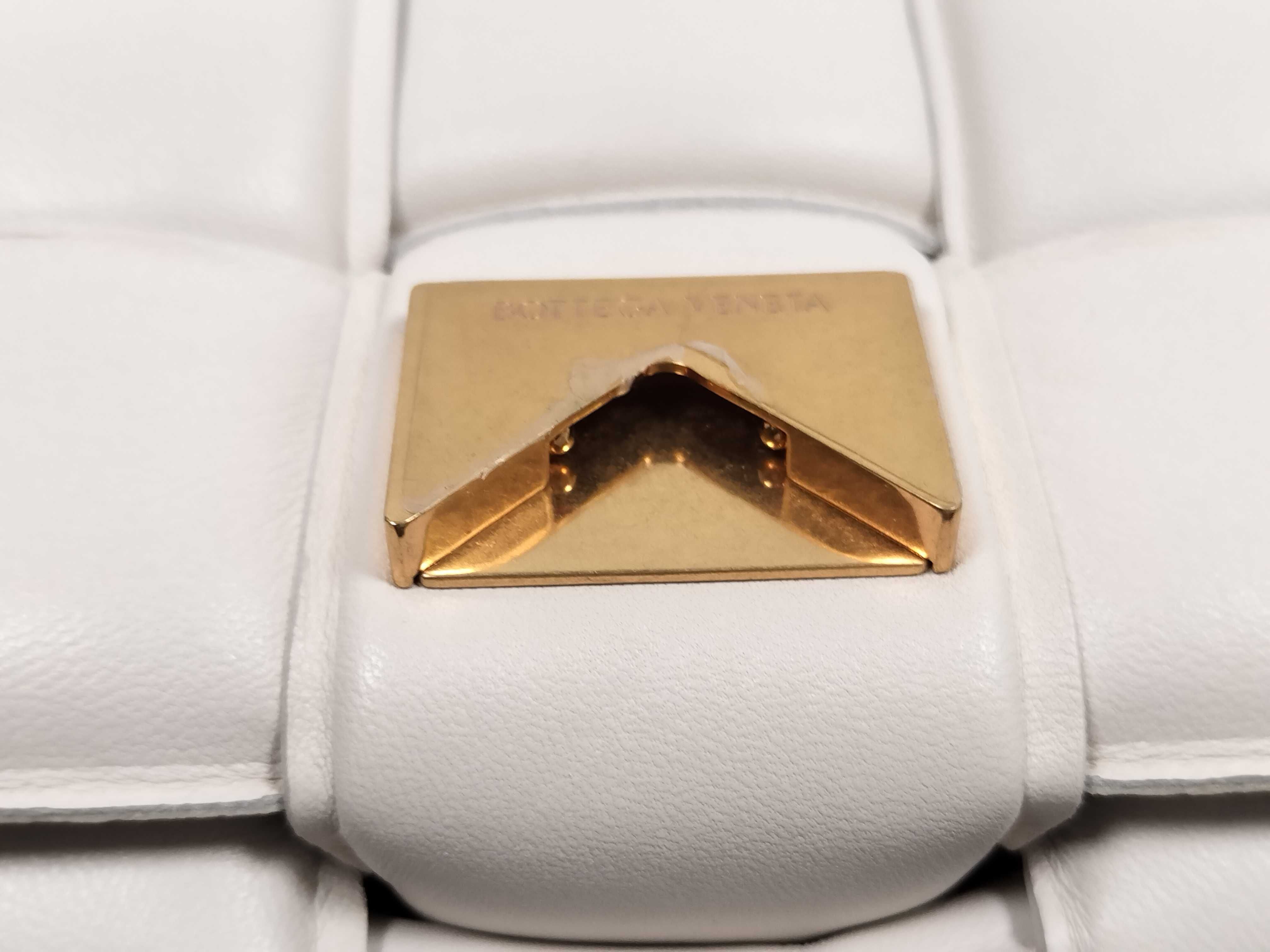 White Lambskin Cassette Shoulder Bag — view 14