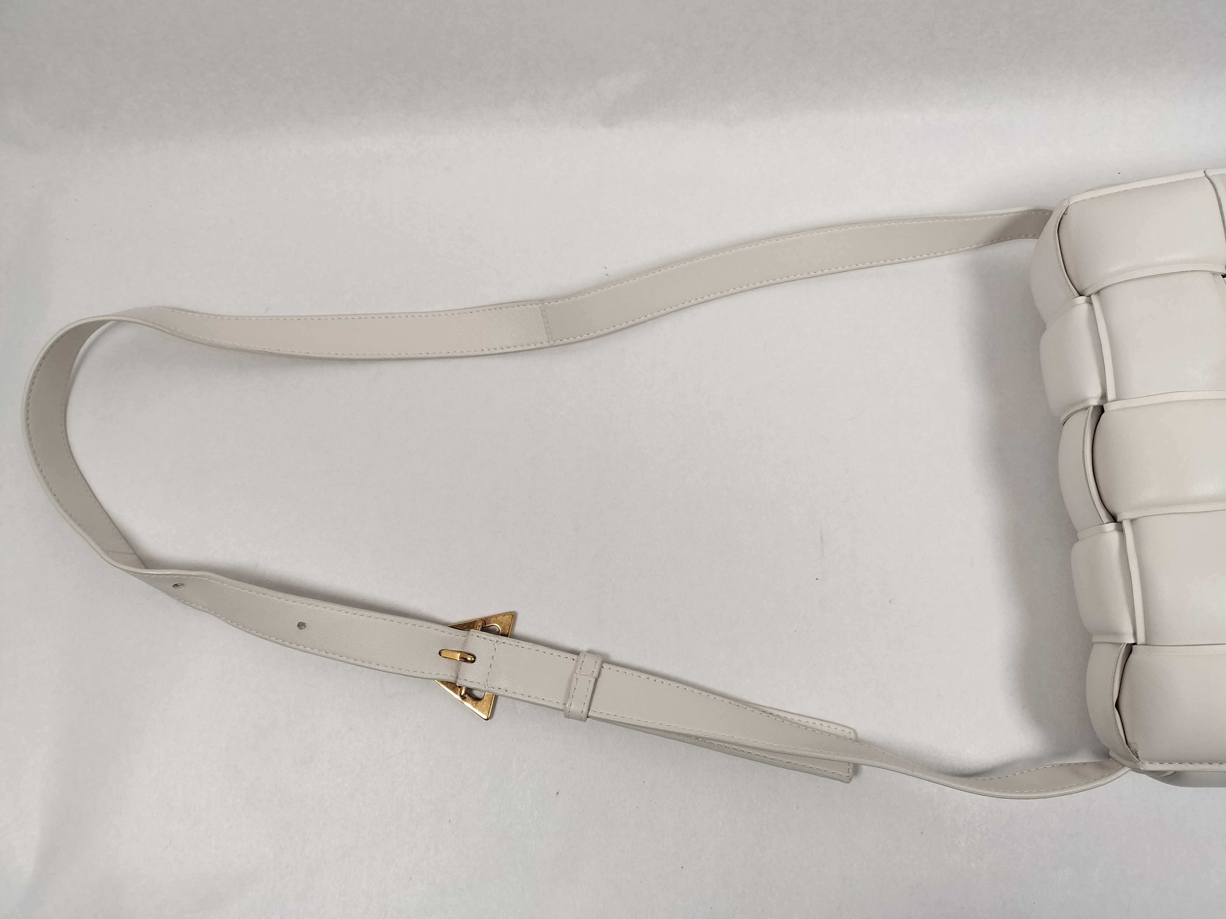 White Lambskin Cassette Shoulder Bag — view 3