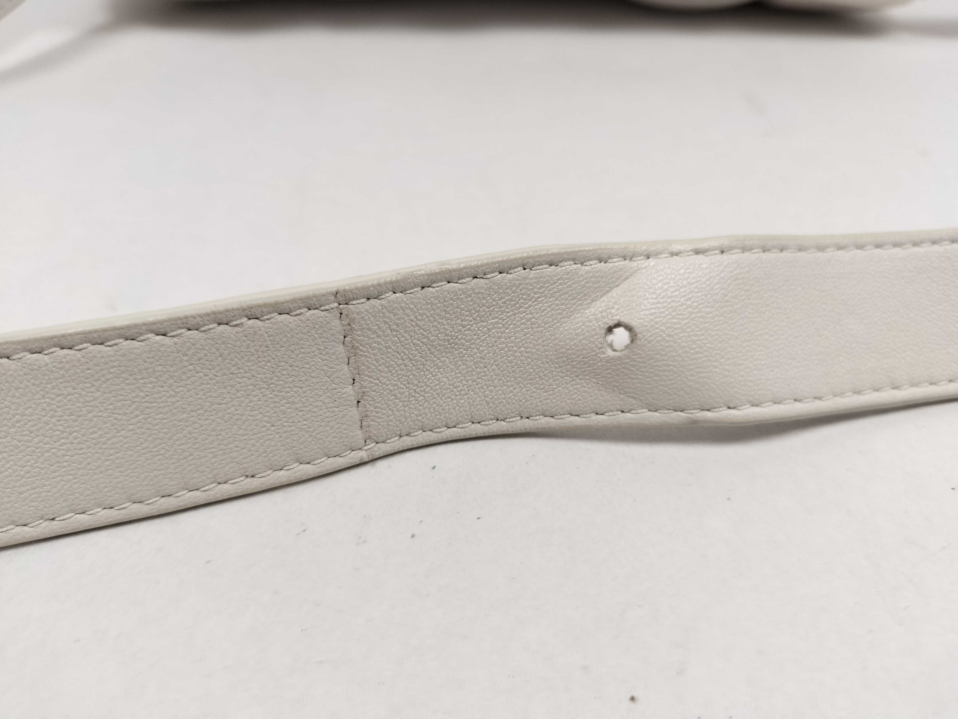 White Lambskin Cassette Shoulder Bag — view 4