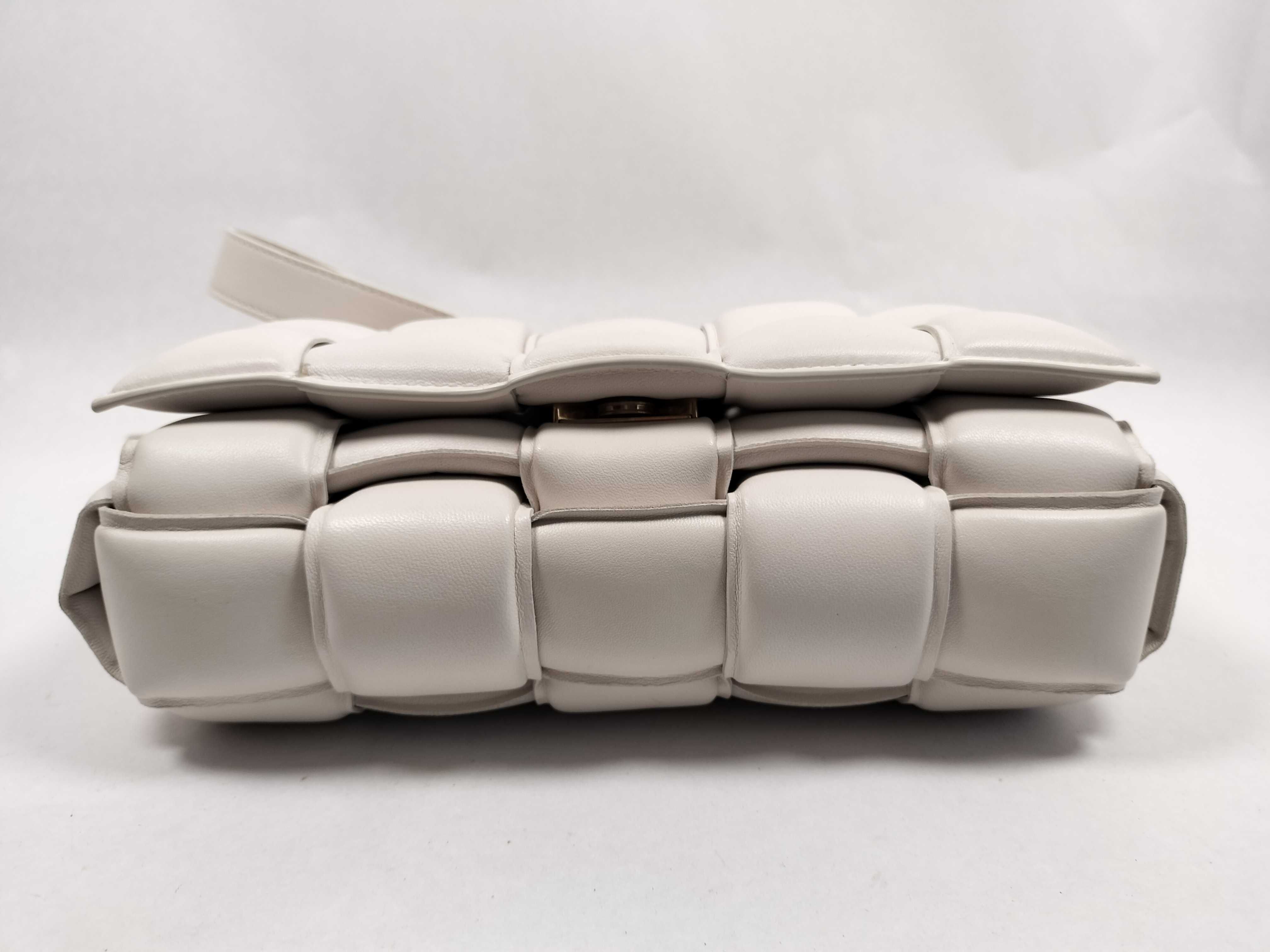 White Lambskin Cassette Shoulder Bag — view 7