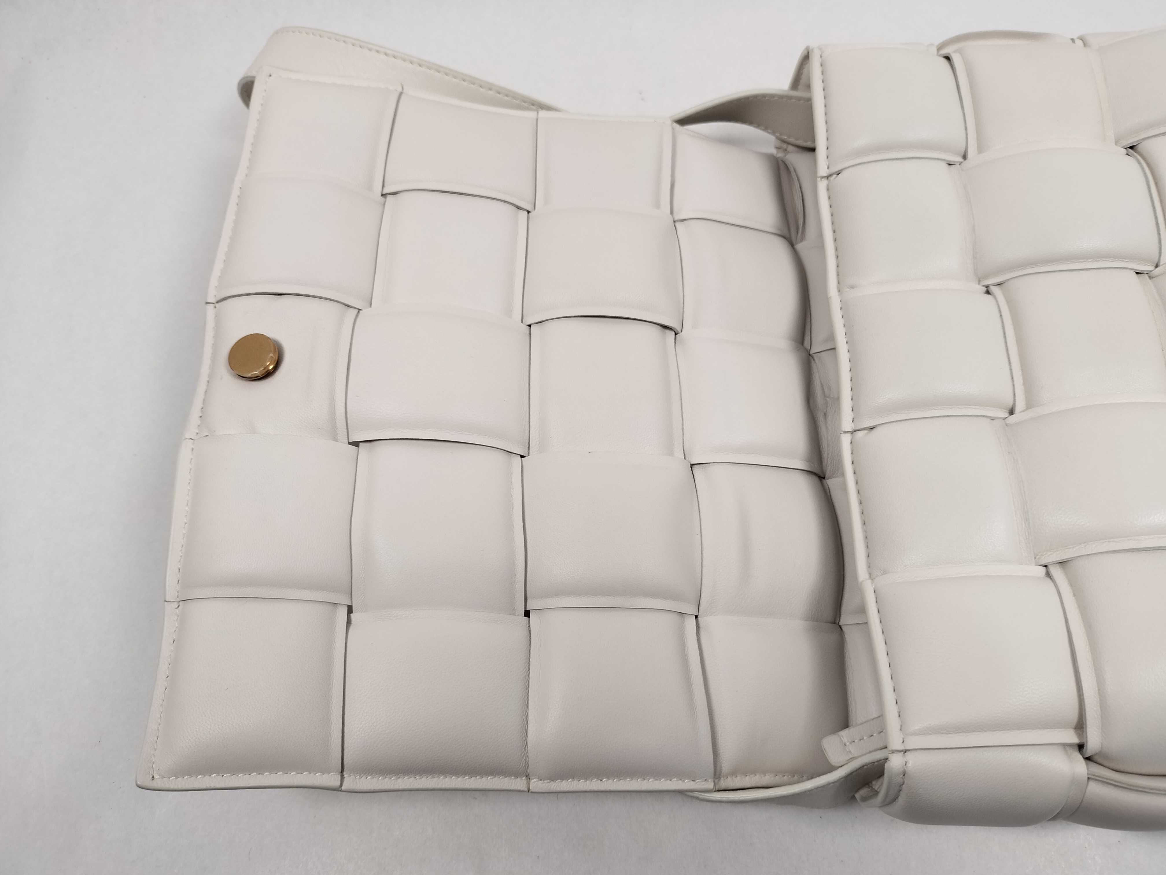 White Lambskin Cassette Shoulder Bag — view 8