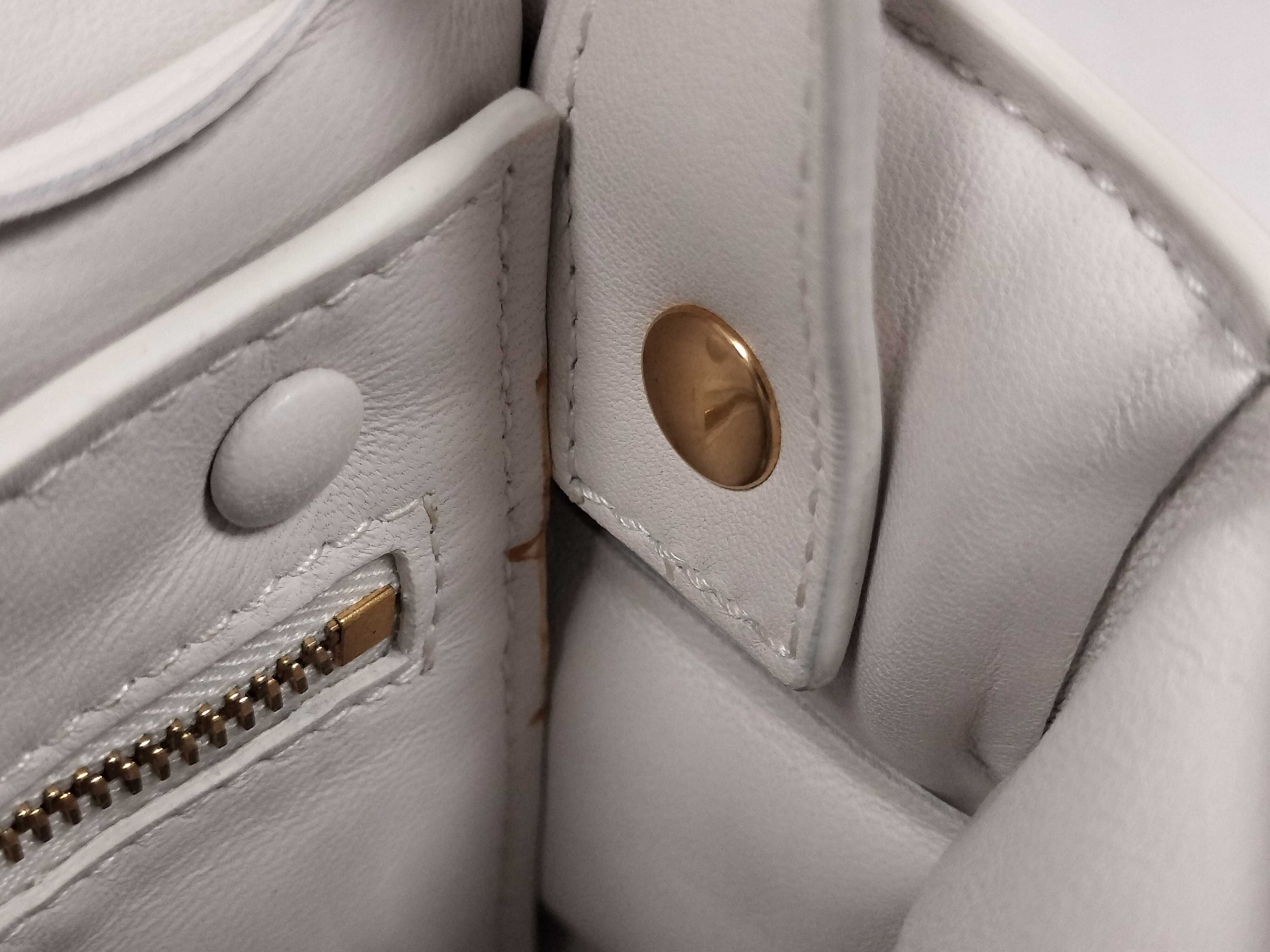 White Lambskin Cassette Shoulder Bag — view 9