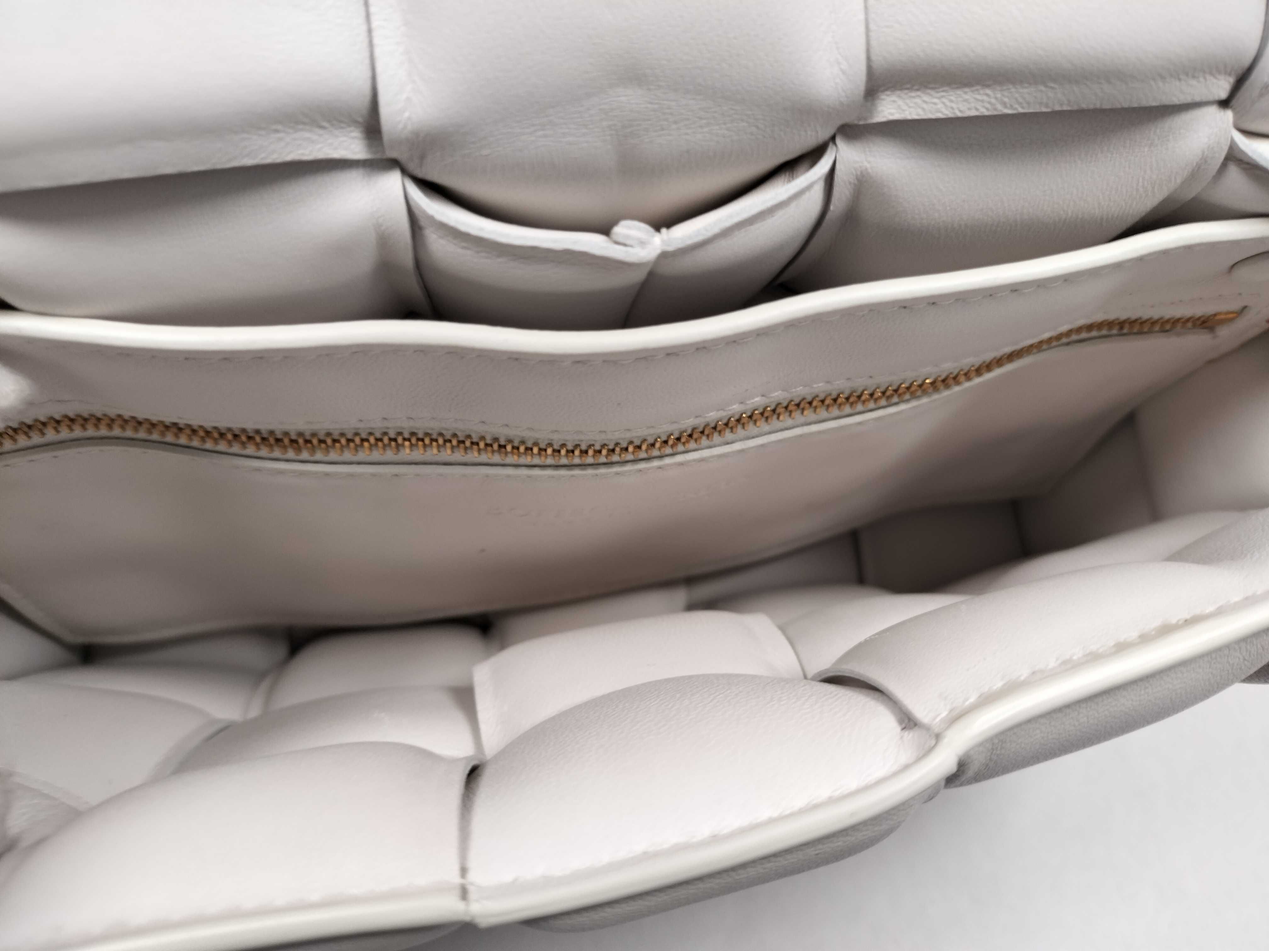 White Lambskin Cassette Shoulder Bag — view 10