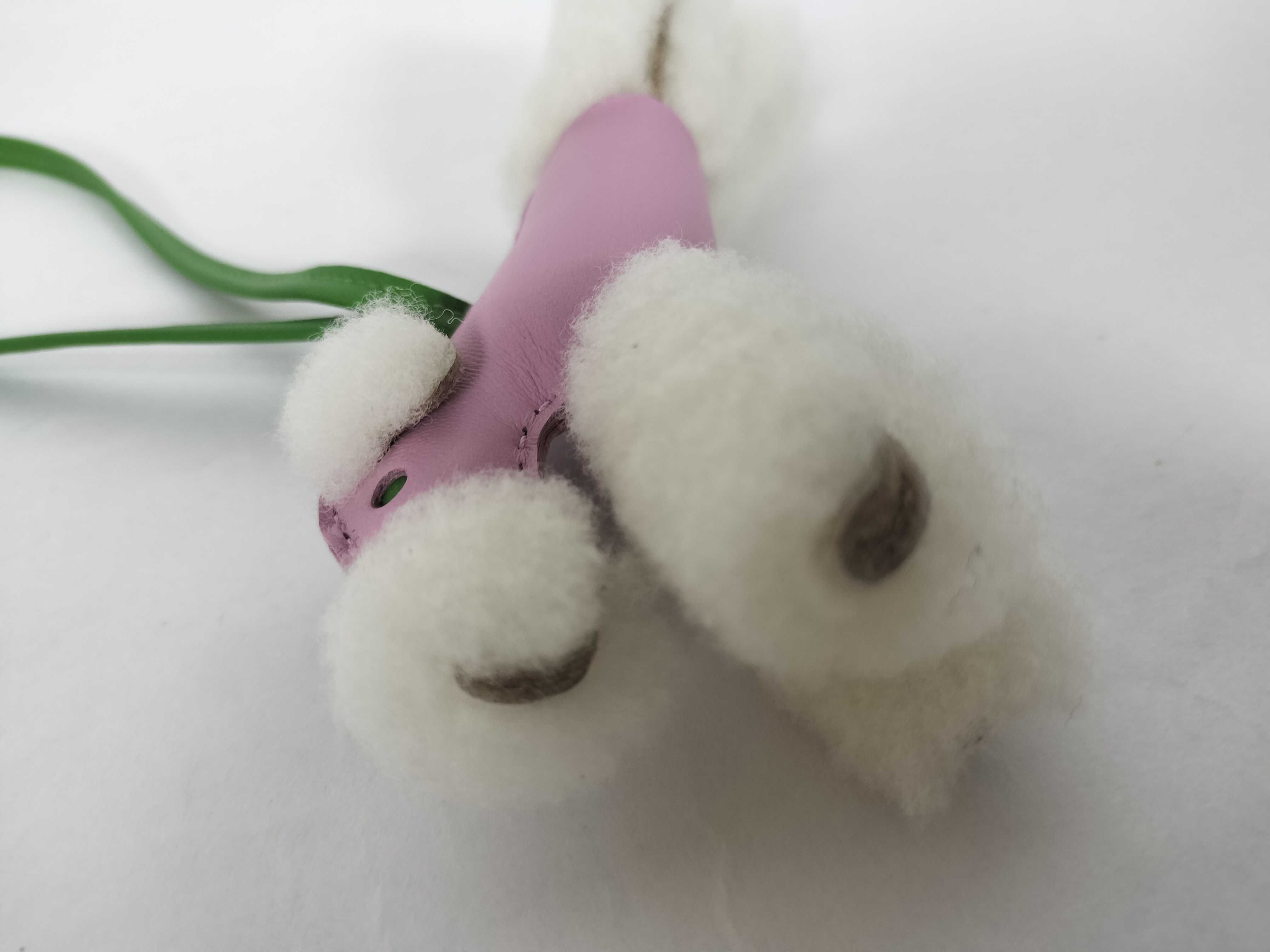Charm Buddy Mauve Sylvestre/Vert Yucca Agneau Milo/Merino Mouton K Stamp Charm — view 6