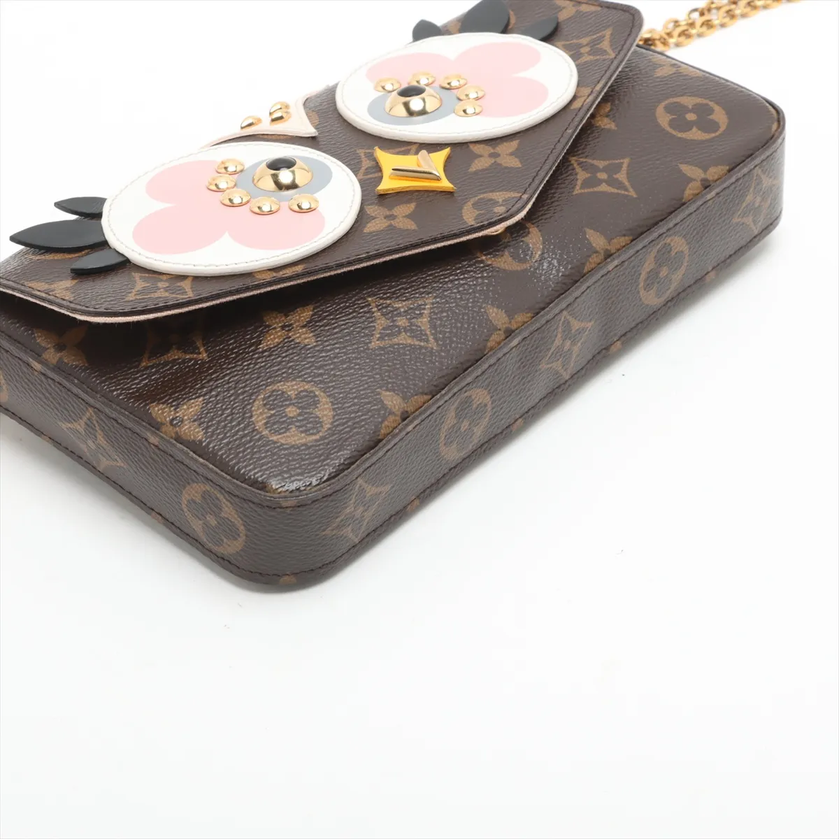 Monogram x Leather Pochette Felice M62415 TJ0167 Brown x Pink — view 4