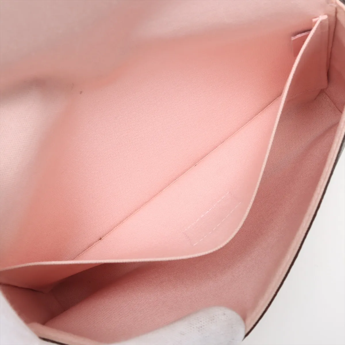 Monogram x Leather Pochette Felice M62415 TJ0167 Brown x Pink — view 7