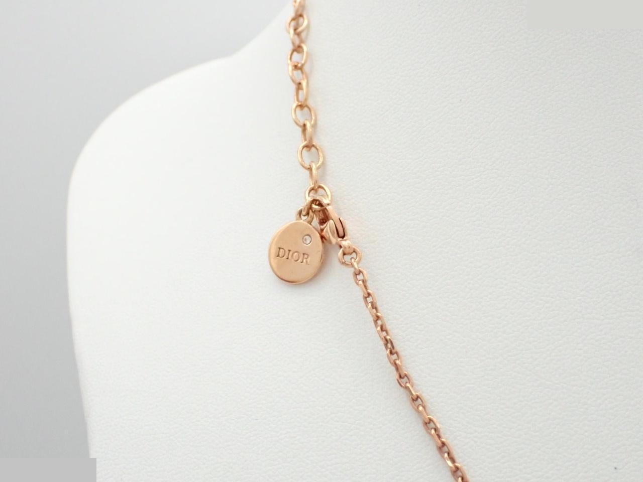 Logo rhinestone necklace, chain approximately 42cm — view 2