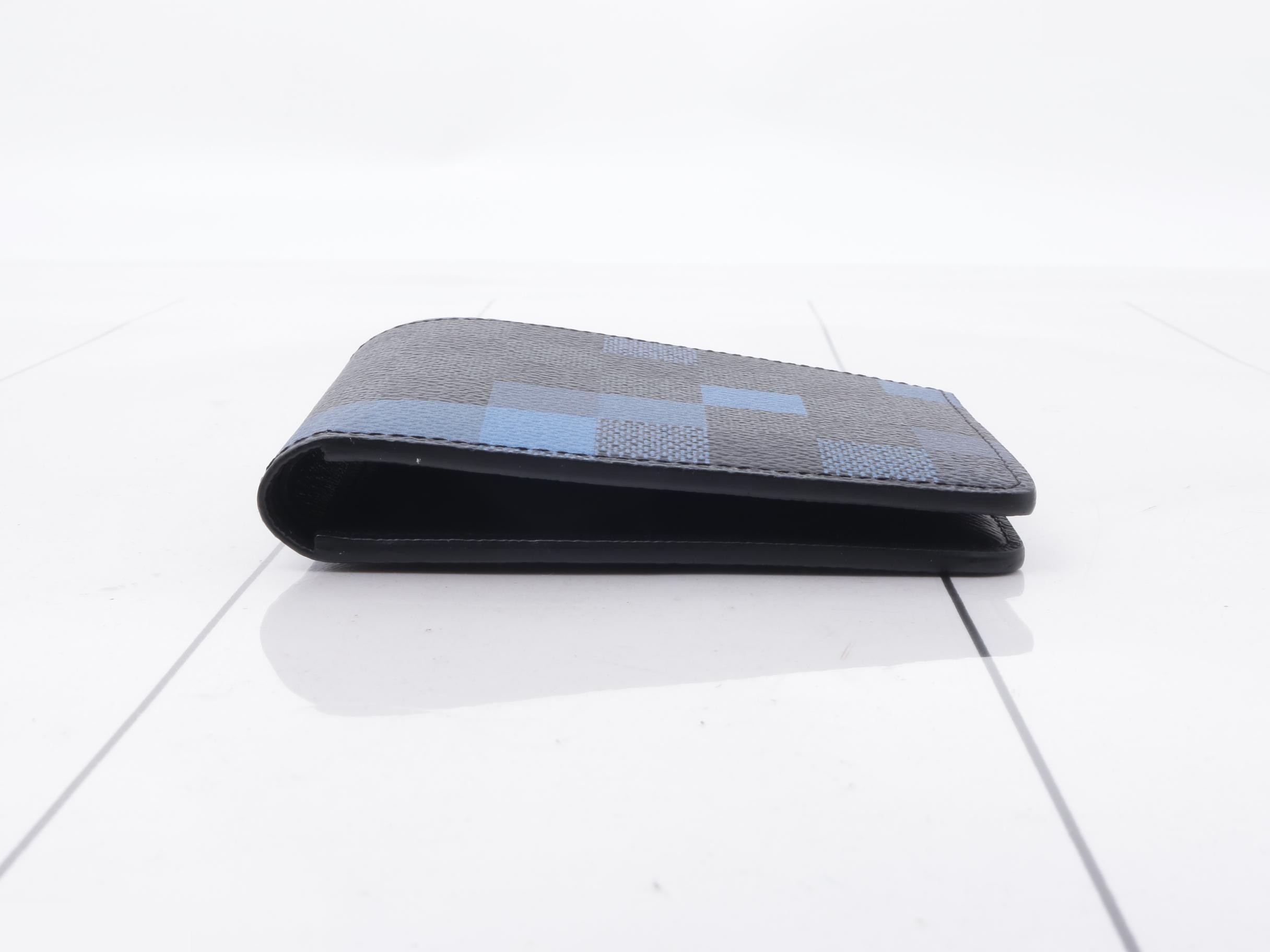 Damier Graphite Pixel Portefeuille Slender Blue — view 3