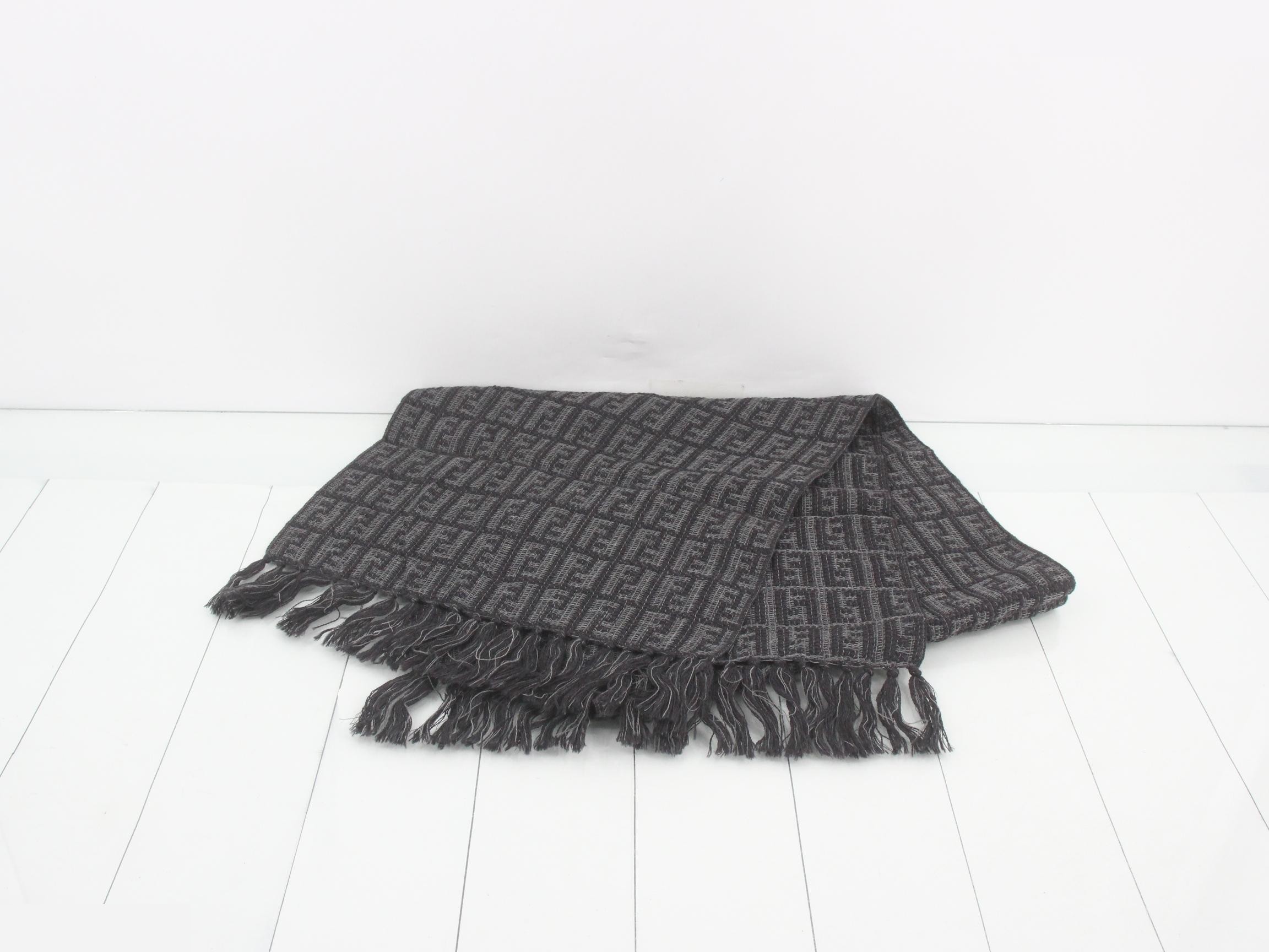 Zucca Scarf, Black/Gray — view 2
