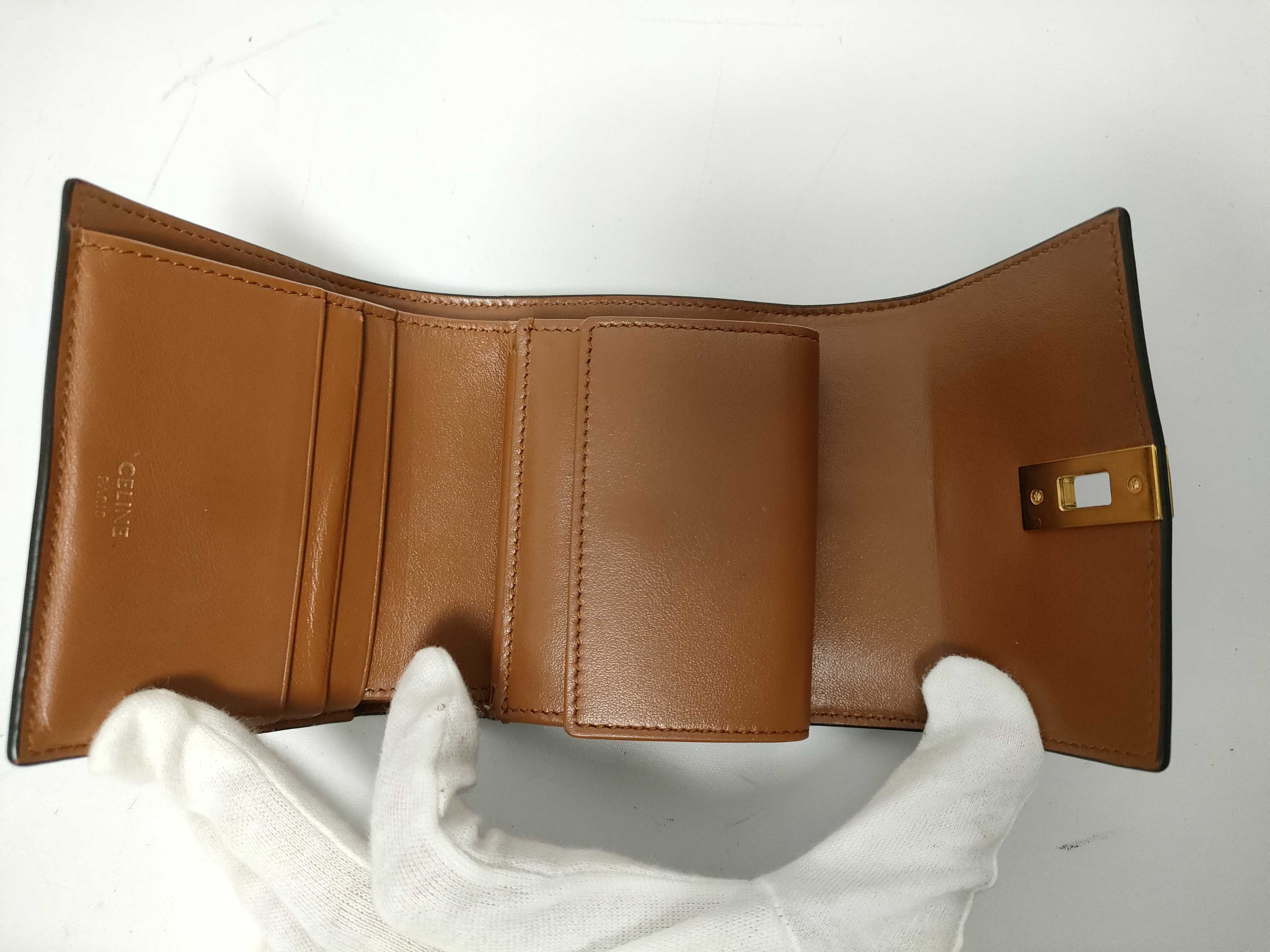 Small Trifold Wallet 16, Tri-fold Wallet, Calfskin, Brown, W-FG-523 — view 8